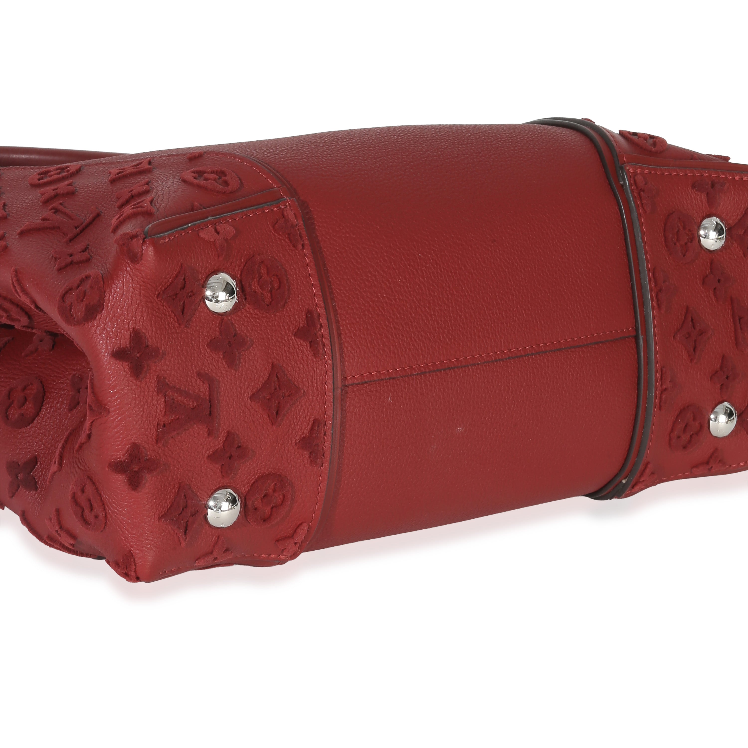 Red Tuffetage Veau Cachemire Tote W MM