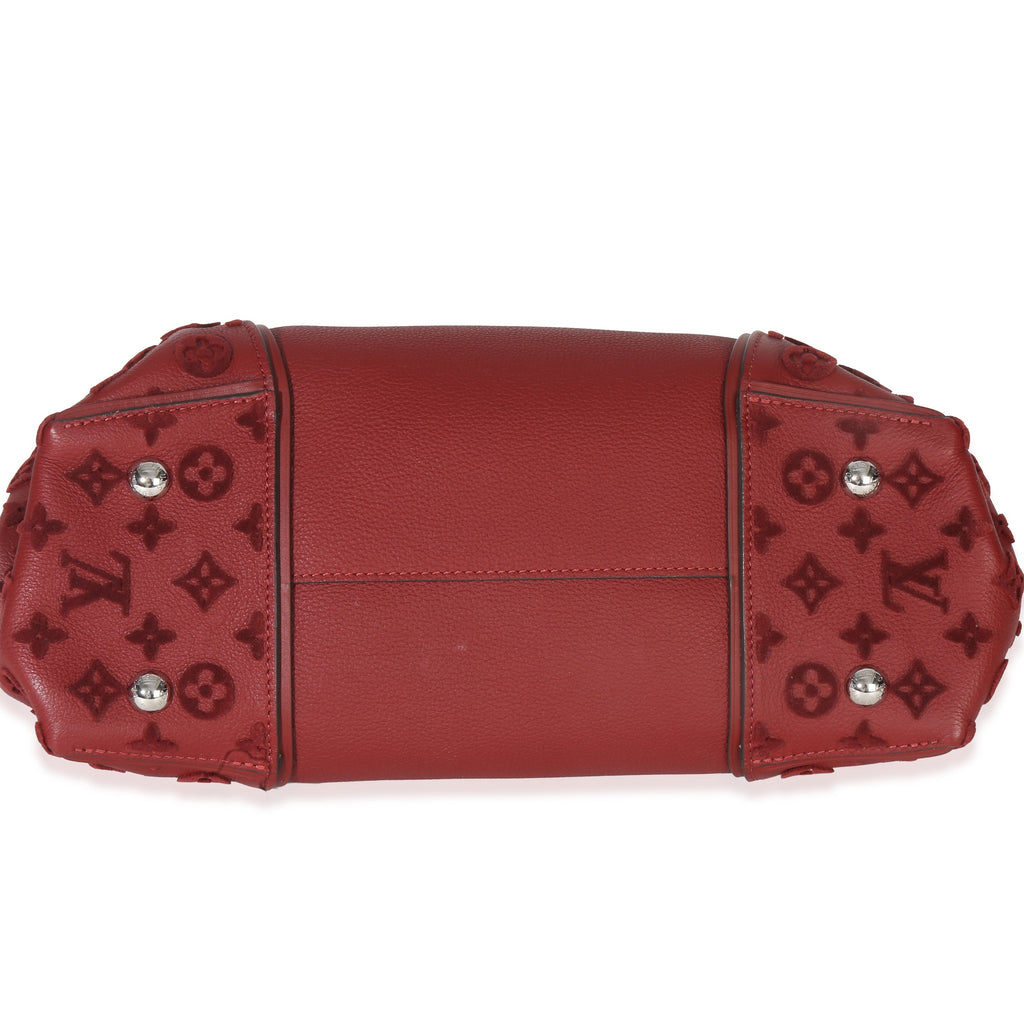 Red Tuffetage Veau Cachemire Tote W MM
