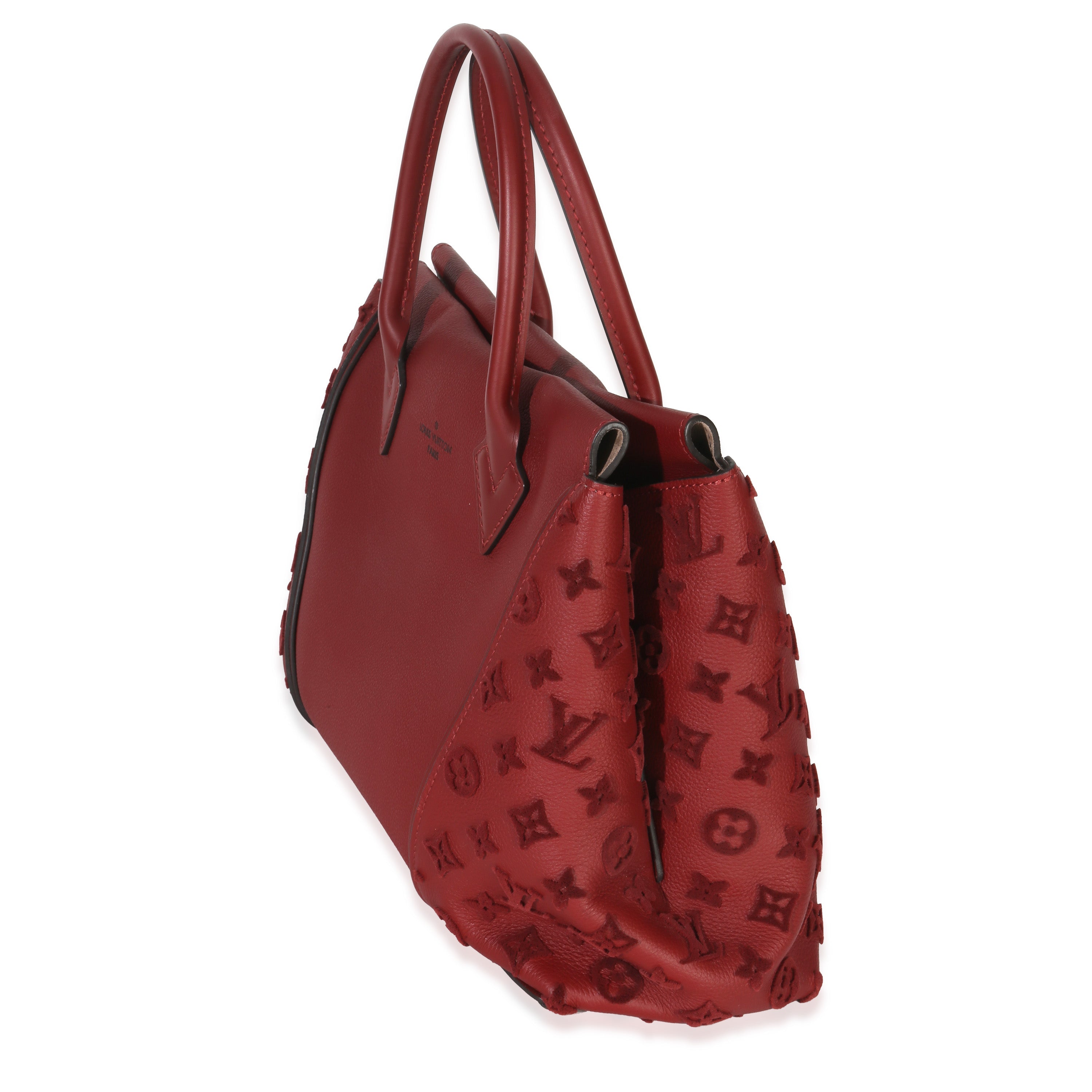 Red Tuffetage Veau Cachemire Tote W MM