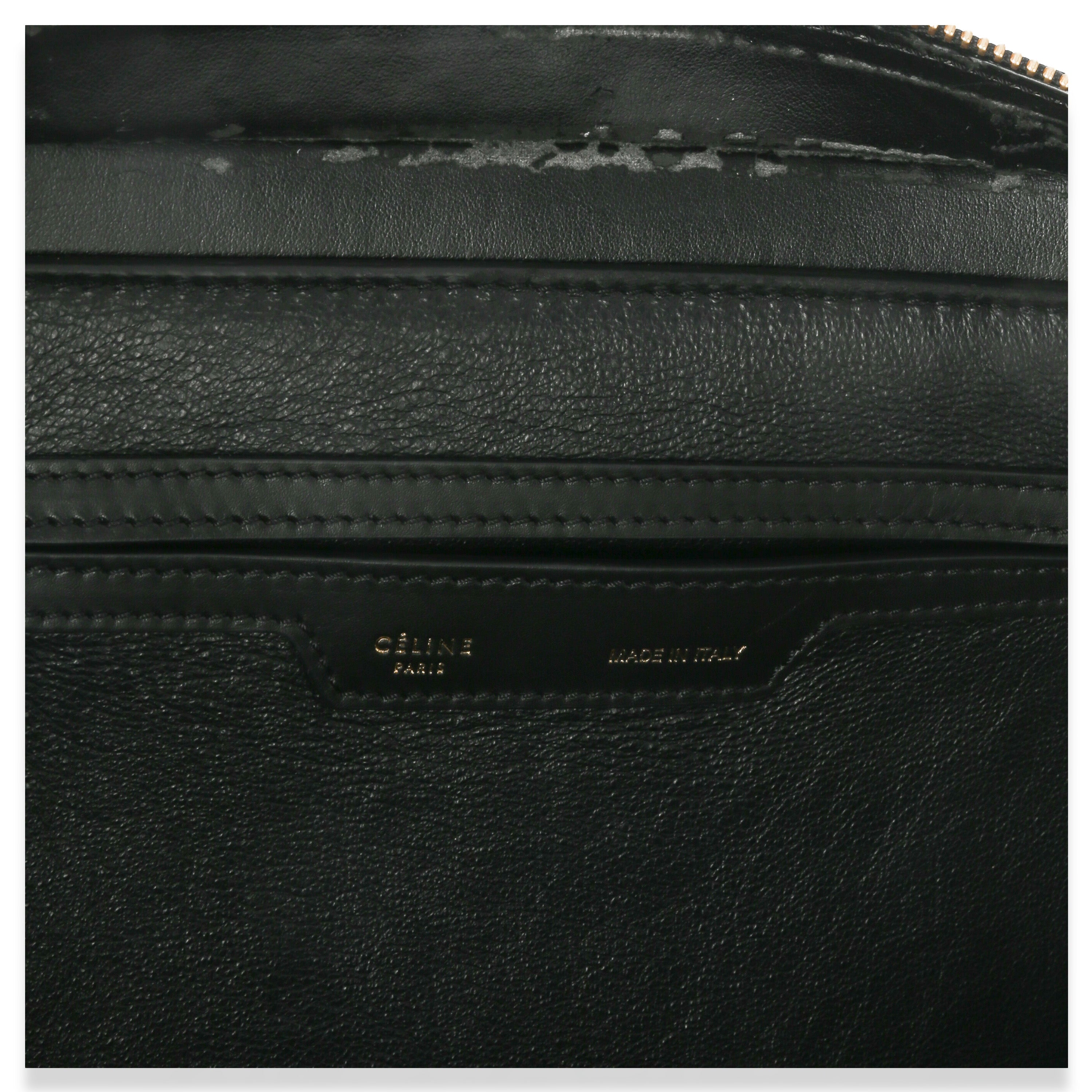 Blue Black Cream Suede Grained Calfskin Small Trapeze Bag