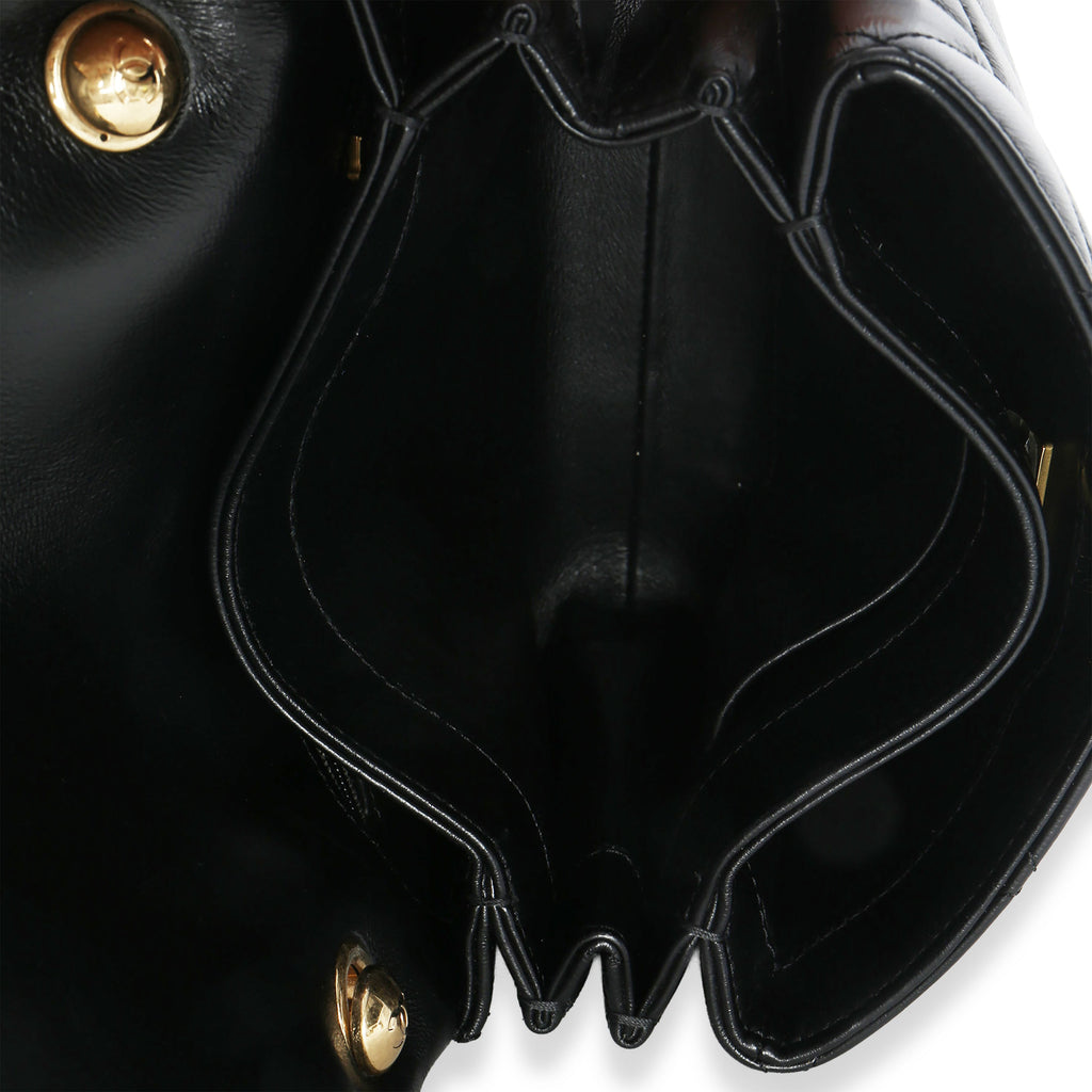 Black Quilted Lambskin Small Colour Match Flap Bag
