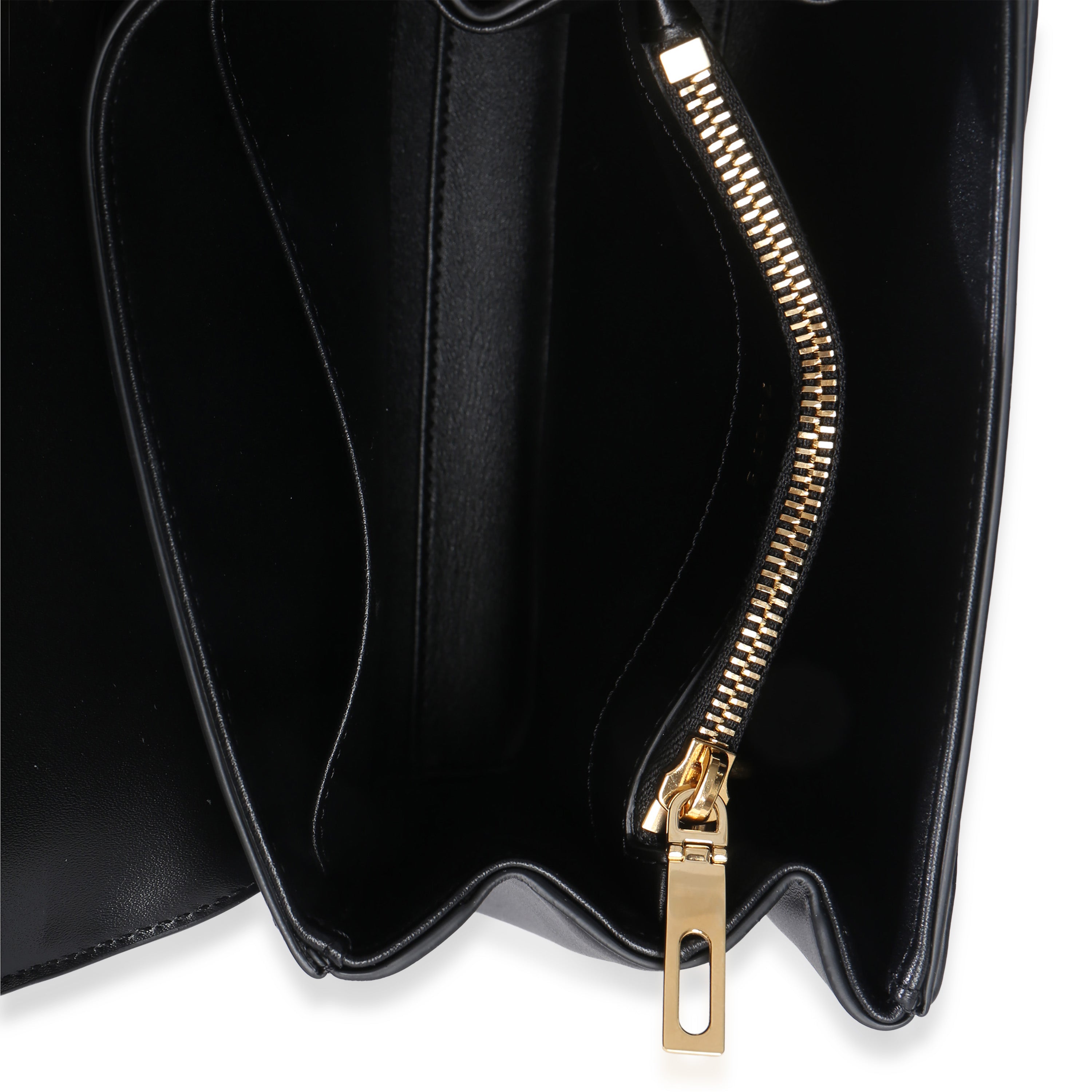 Black Satinated Calfskin Mini 16 Top Handle Bag