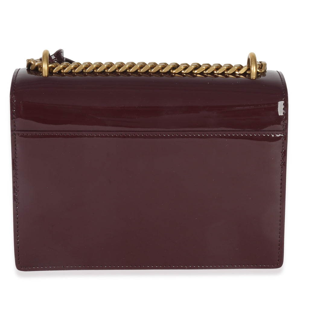 Red Wine Patent Monogram Small Sunset Bag