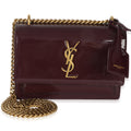 Red Wine Patent Monogram Small Sunset Bag