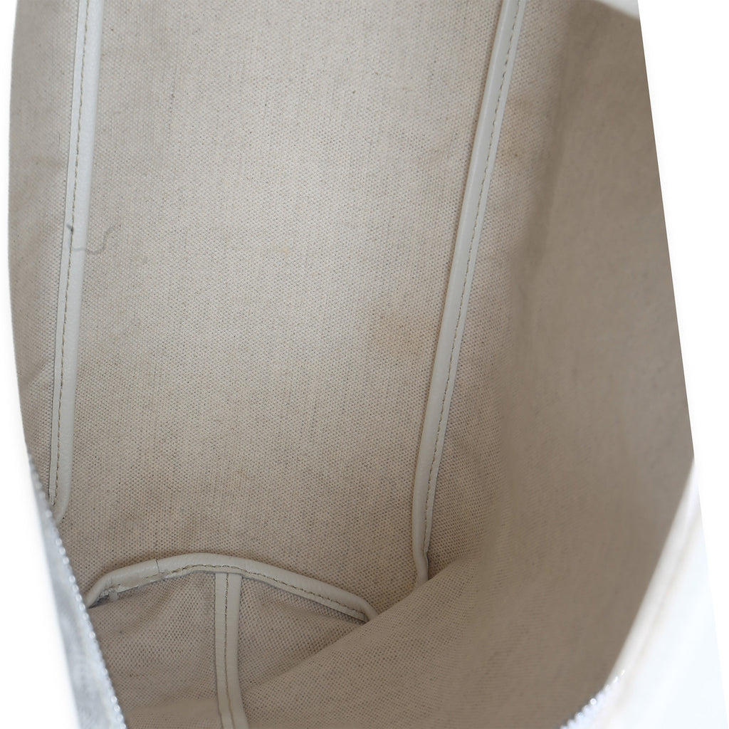 White Goyardine Canvas Boheme Hobo