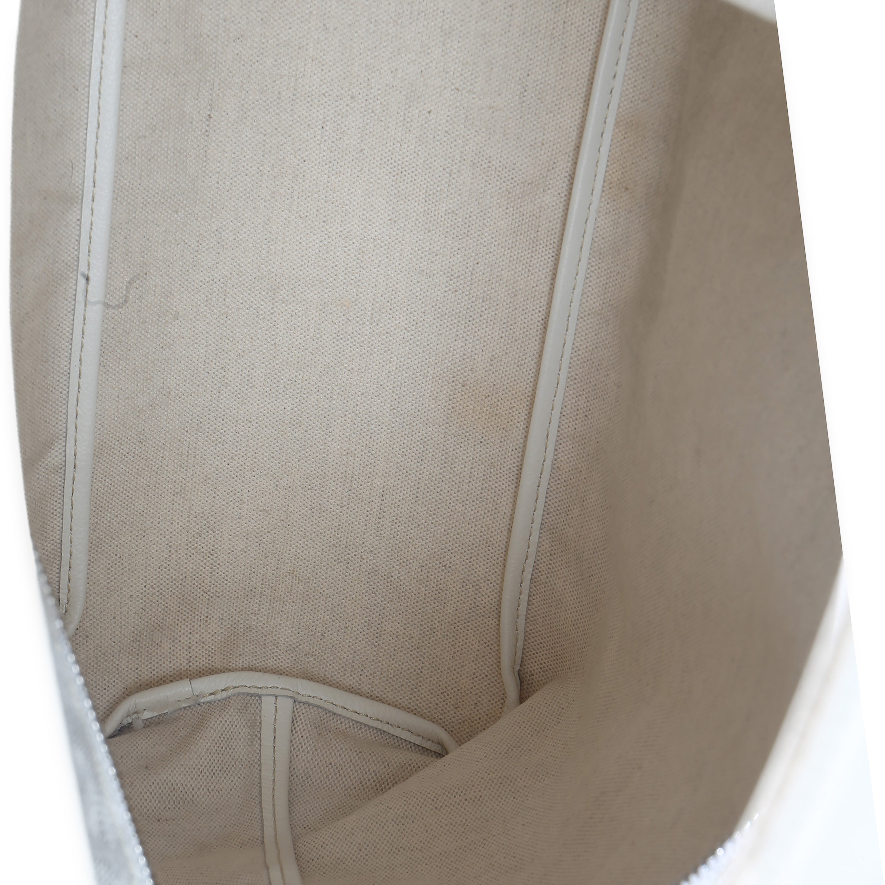 White Goyardine Canvas Boheme Hobo