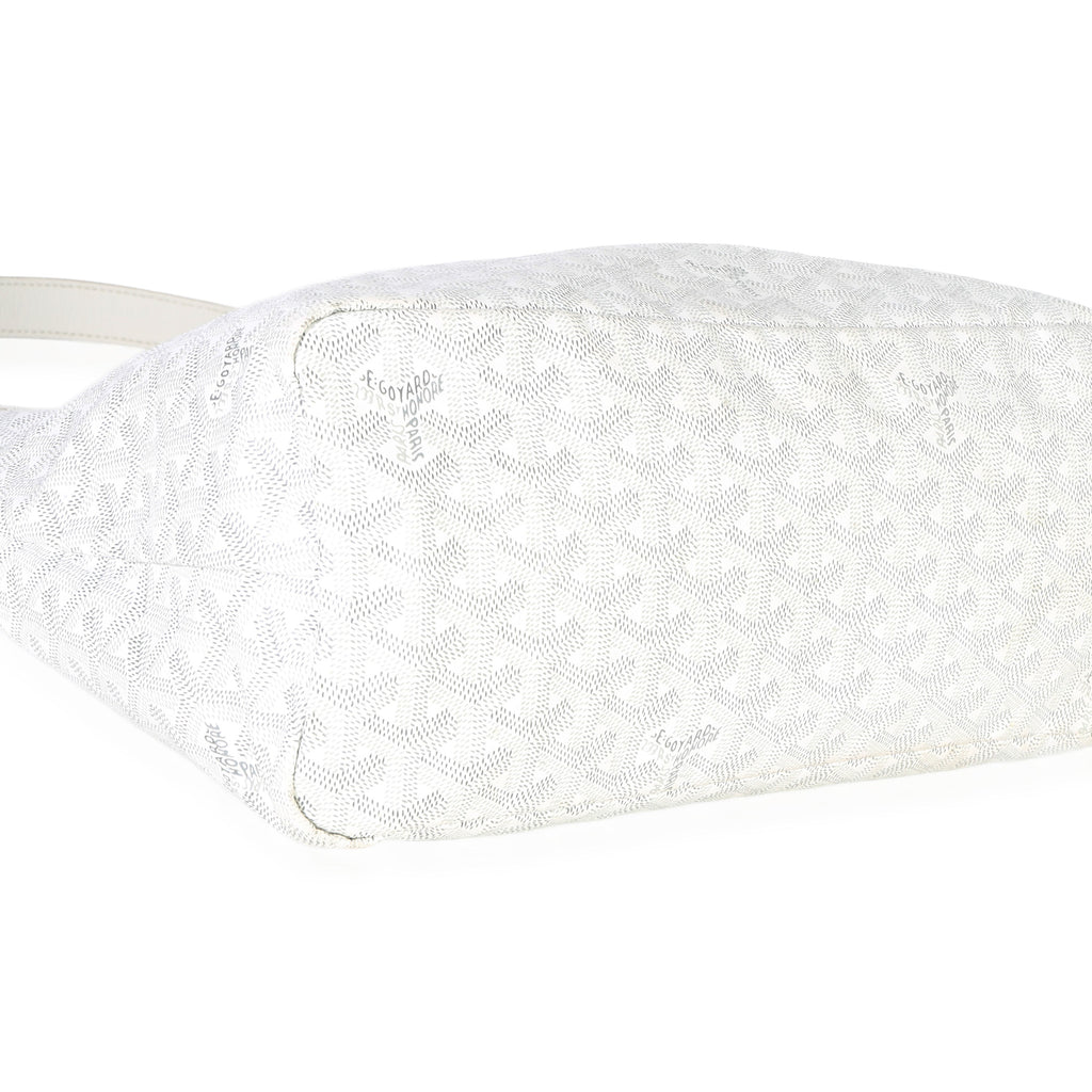 White Goyardine Canvas Boheme Hobo