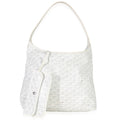 White Goyardine Canvas Boheme Hobo