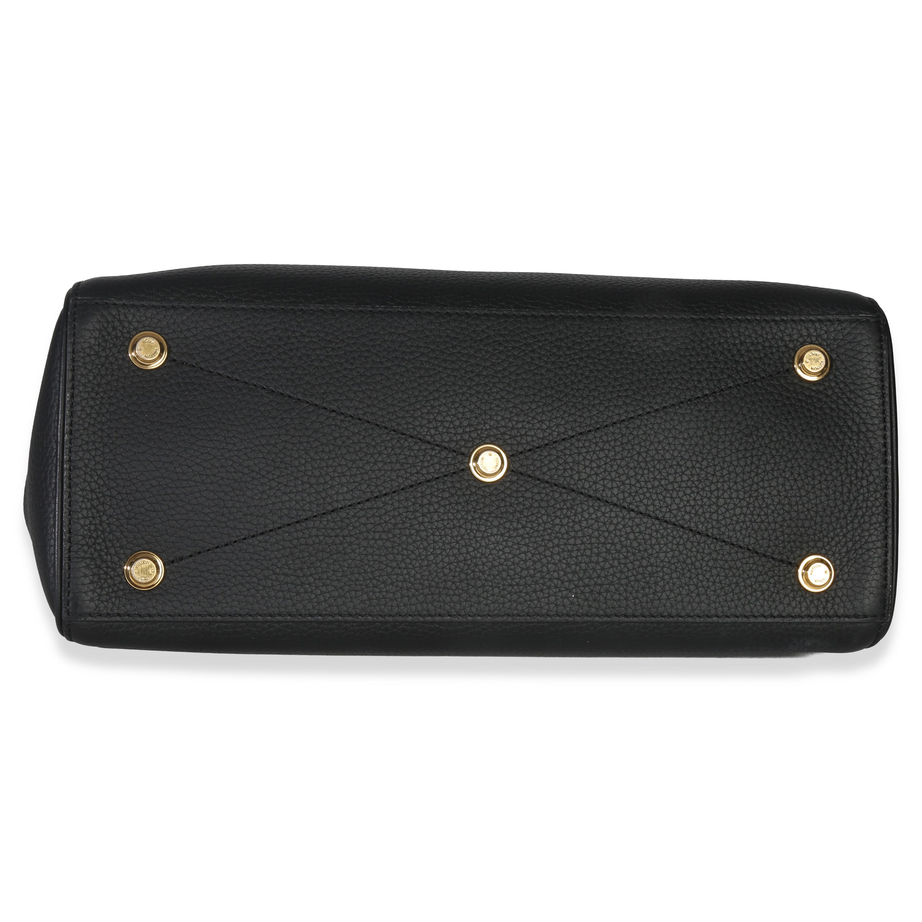 Black Grained Calfskin Monogram Vendome MM