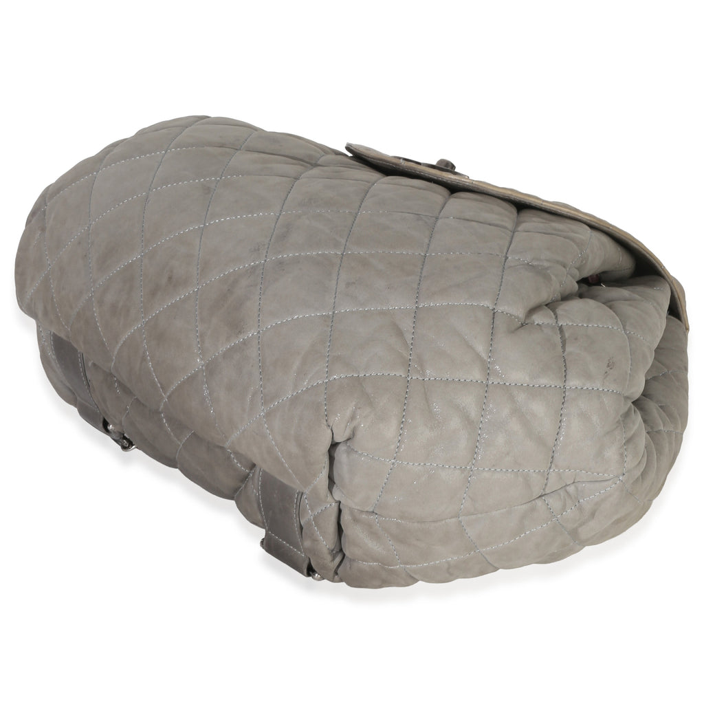 Grey Quilted Calfskin In The Mix Backpack