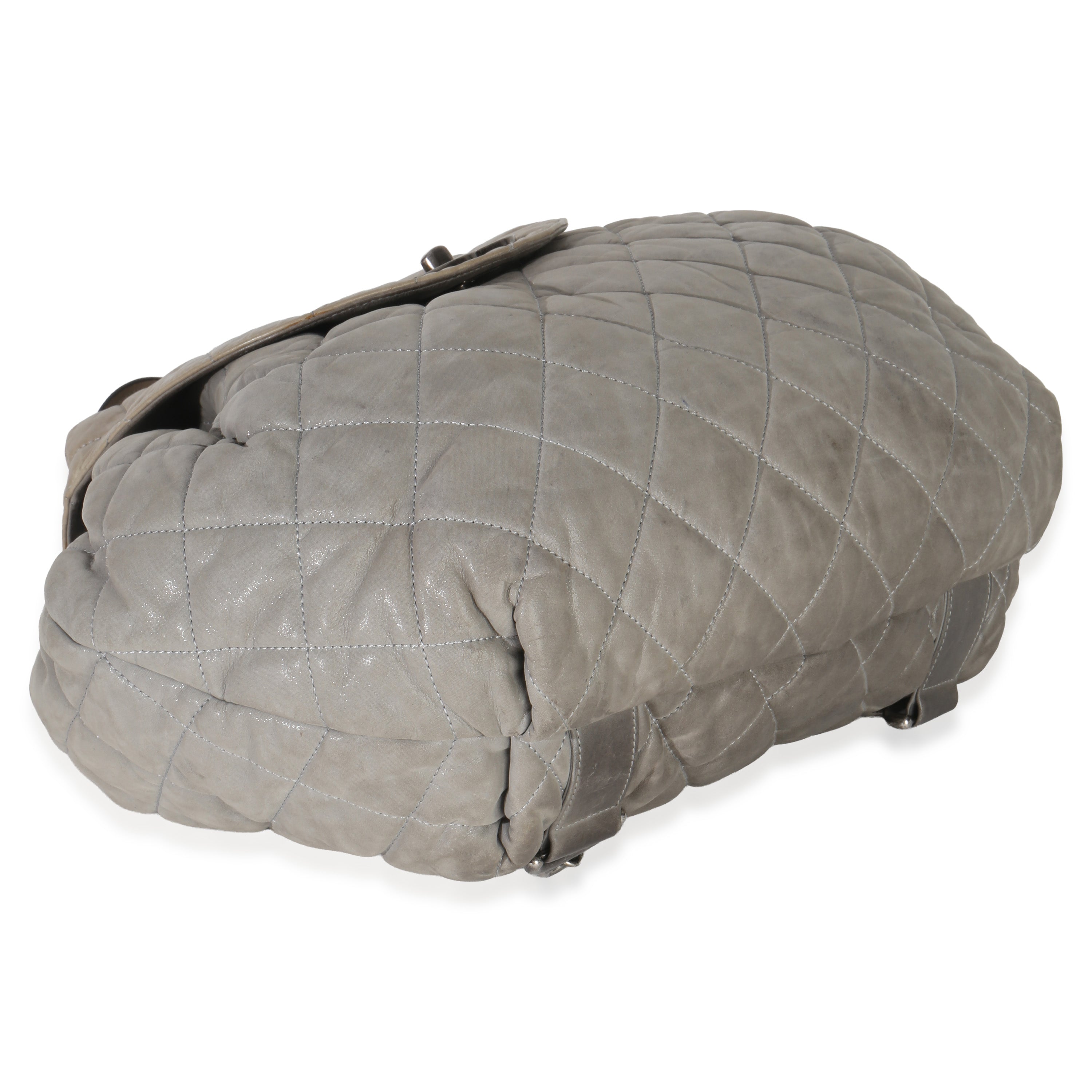 Grey Quilted Calfskin In The Mix Backpack
