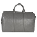 Grey Embossed Calfskin GG Tennis Medium Duffle Bag