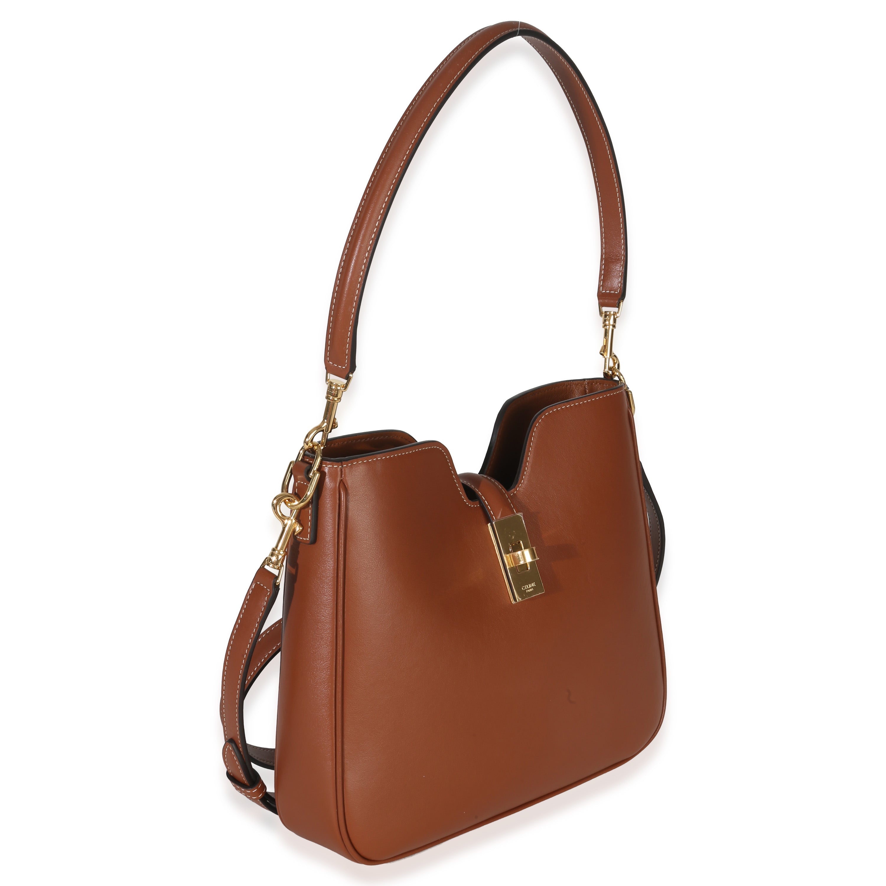 Tan Smooth Calfskin Small Camille 16 Soft Shoulder Bag