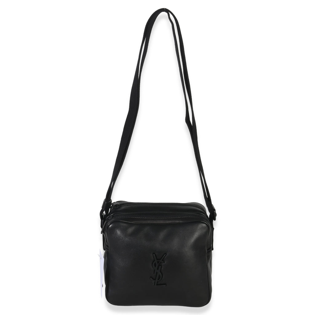 Black Lambskin Monogram Niki Cube Camera Bag