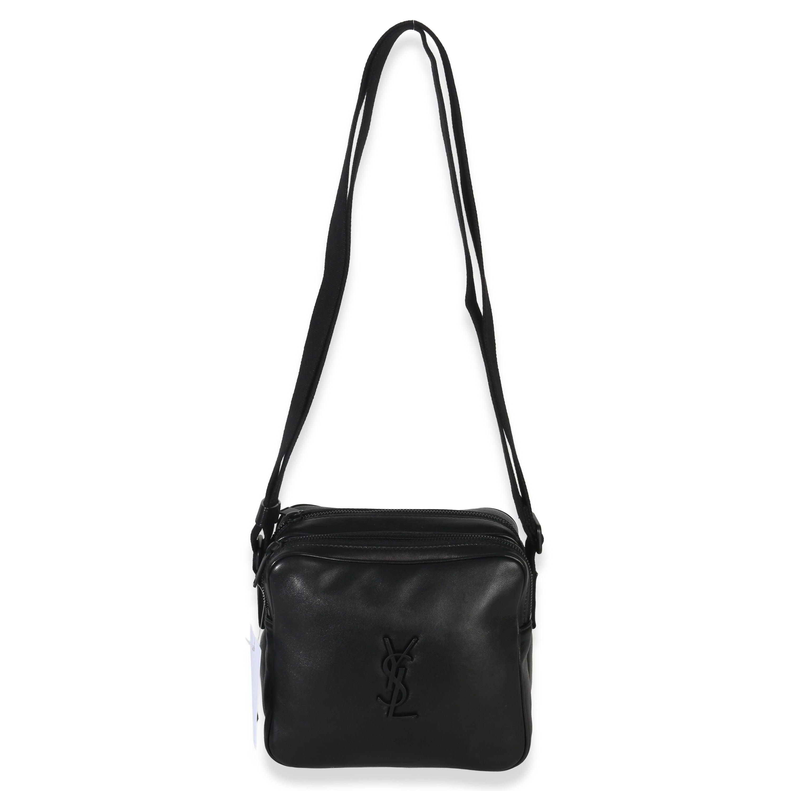 Black Lambskin Monogram Niki Cube Camera Bag