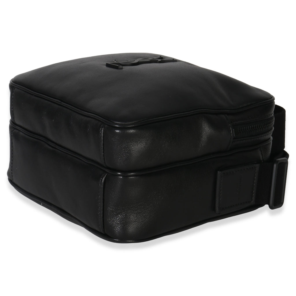 Black Lambskin Monogram Niki Cube Camera Bag