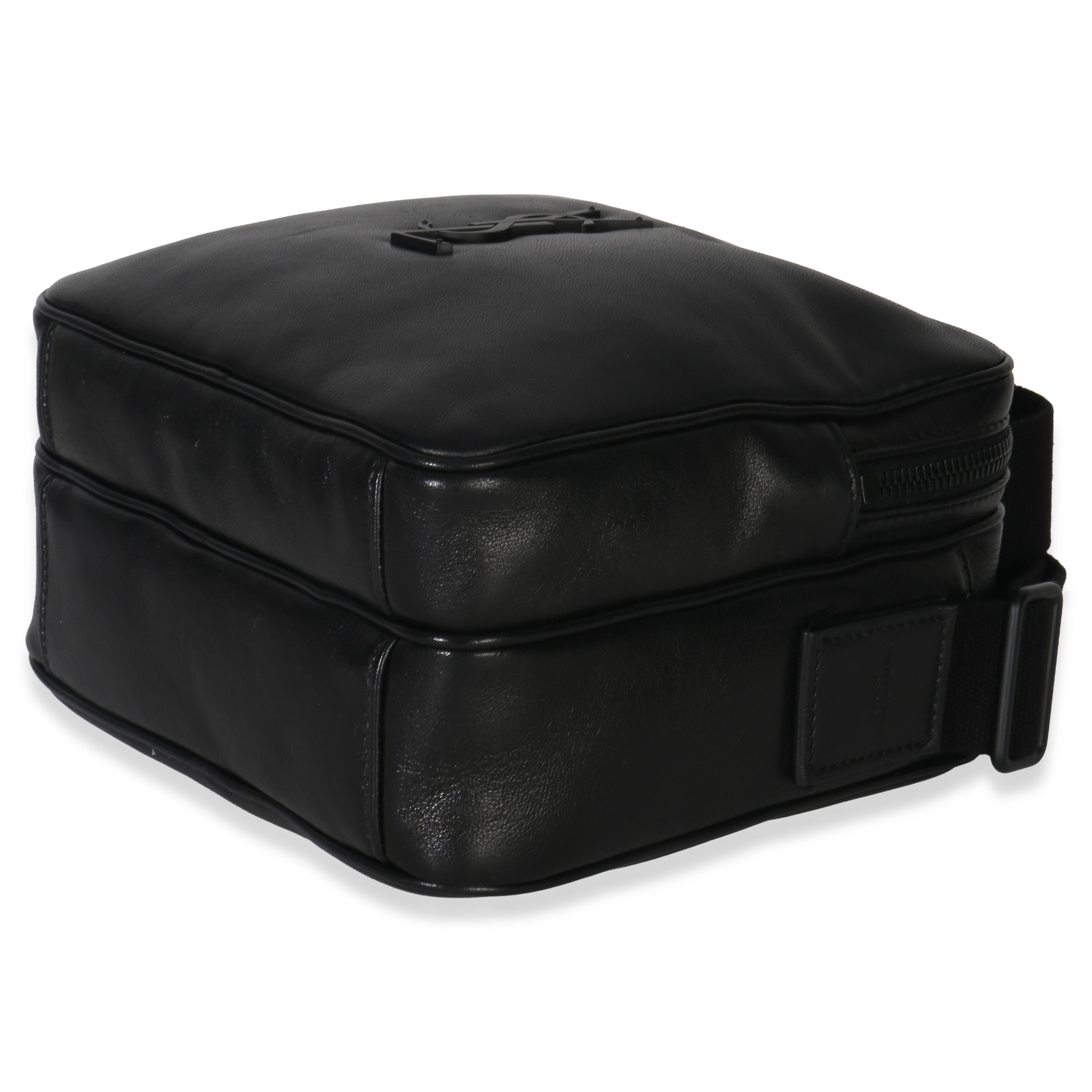 Black Lambskin Monogram Niki Cube Camera Bag
