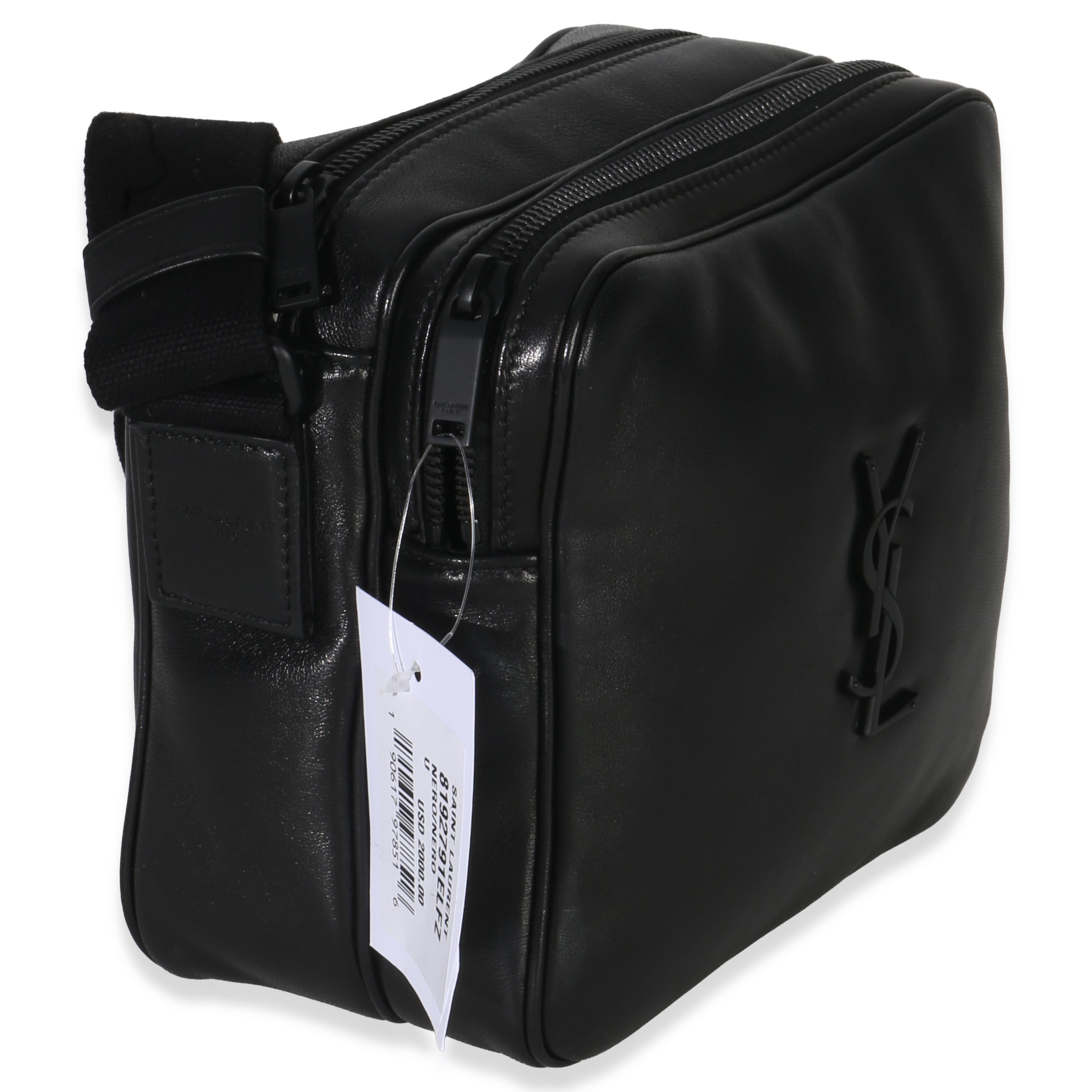 Black Lambskin Monogram Niki Cube Camera Bag