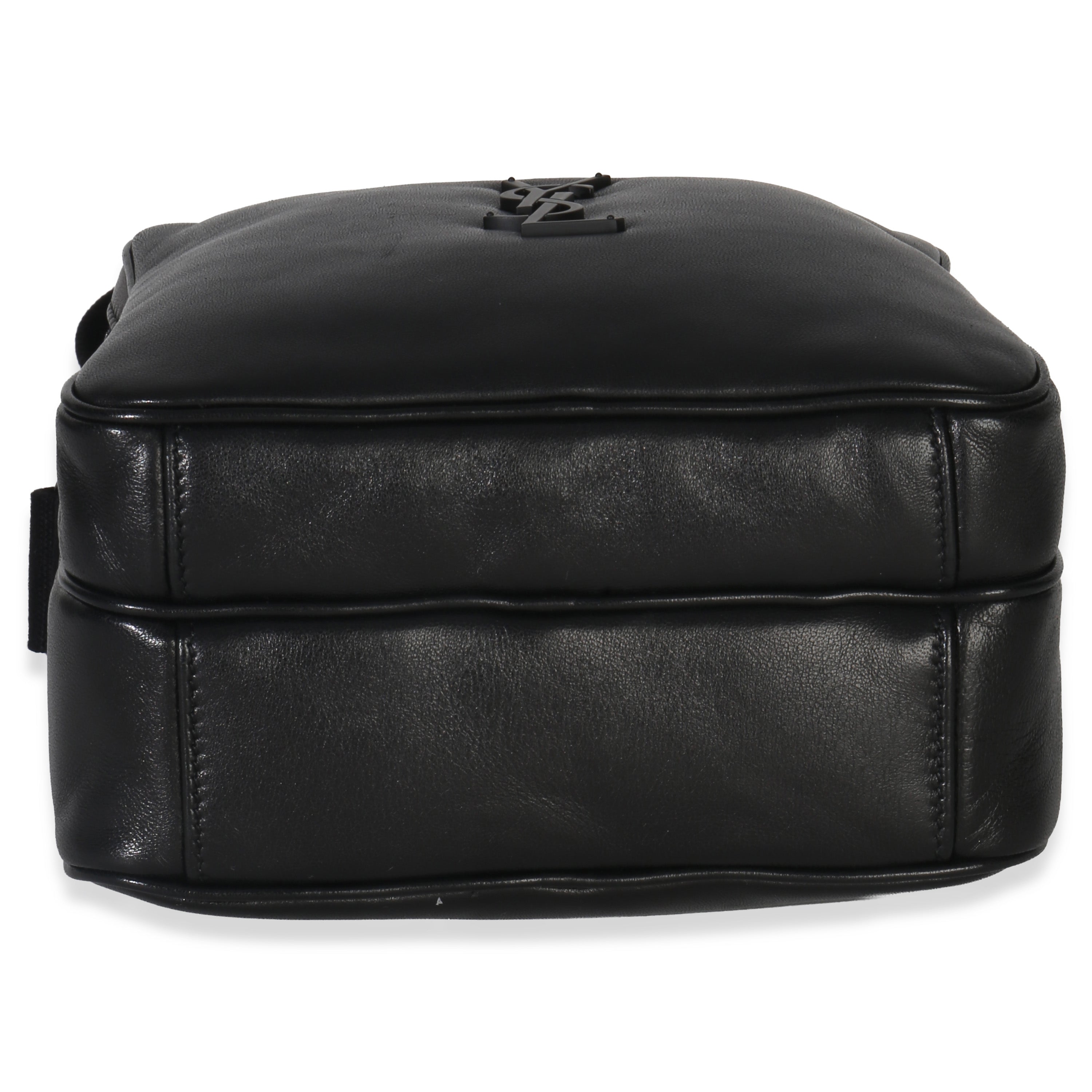 Black Lambskin Monogram Niki Cube Camera Bag