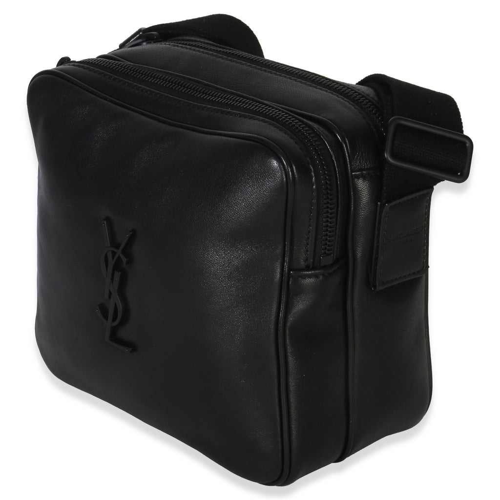 Black Lambskin Monogram Niki Cube Camera Bag