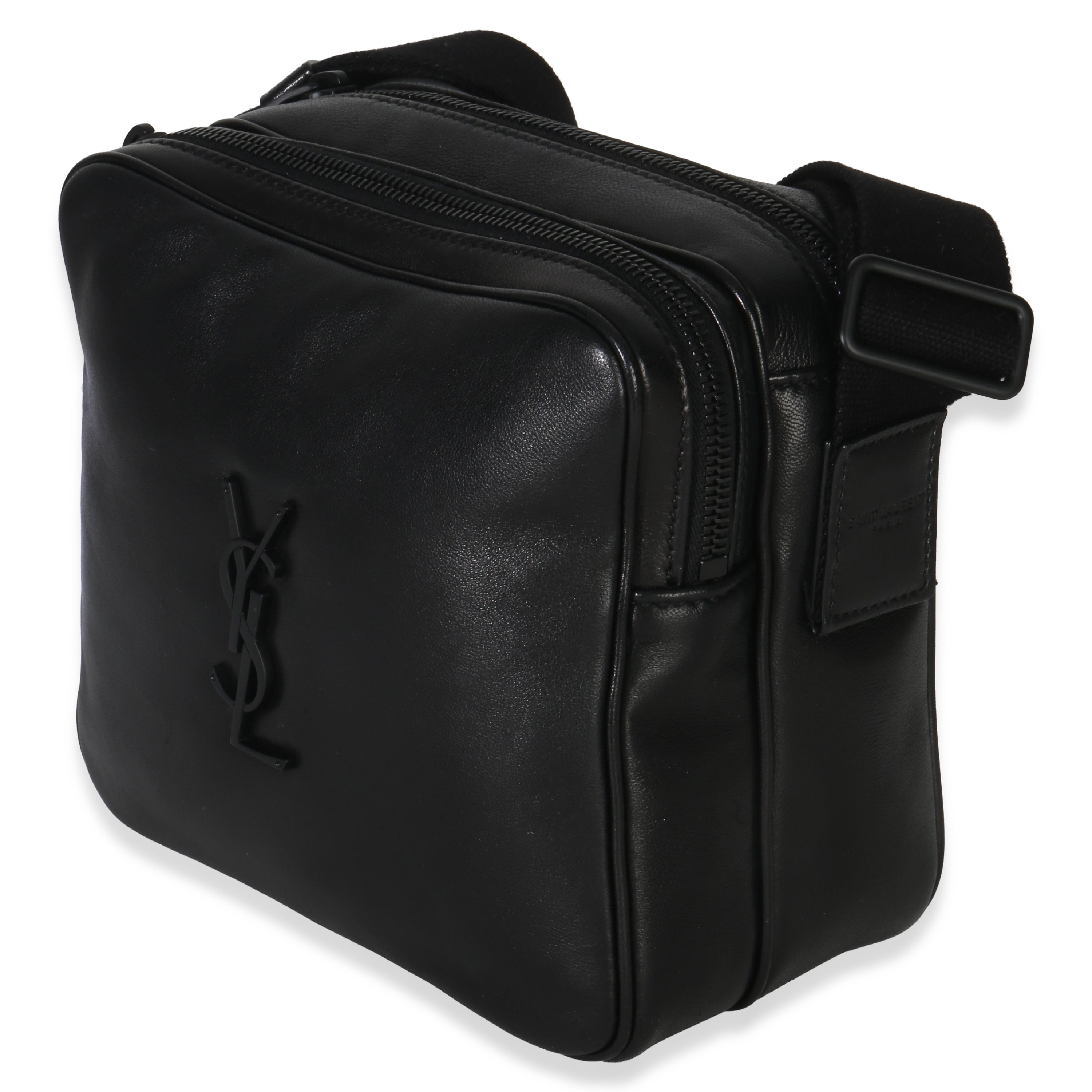 Black Lambskin Monogram Niki Cube Camera Bag