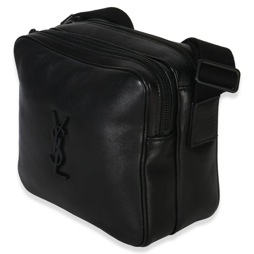 Black Lambskin Monogram Niki Cube Camera Bag