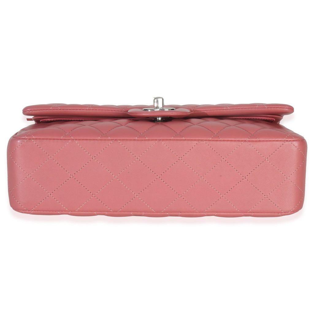 Pink Quilted Lambskin Medium Classic Double Flap Bag