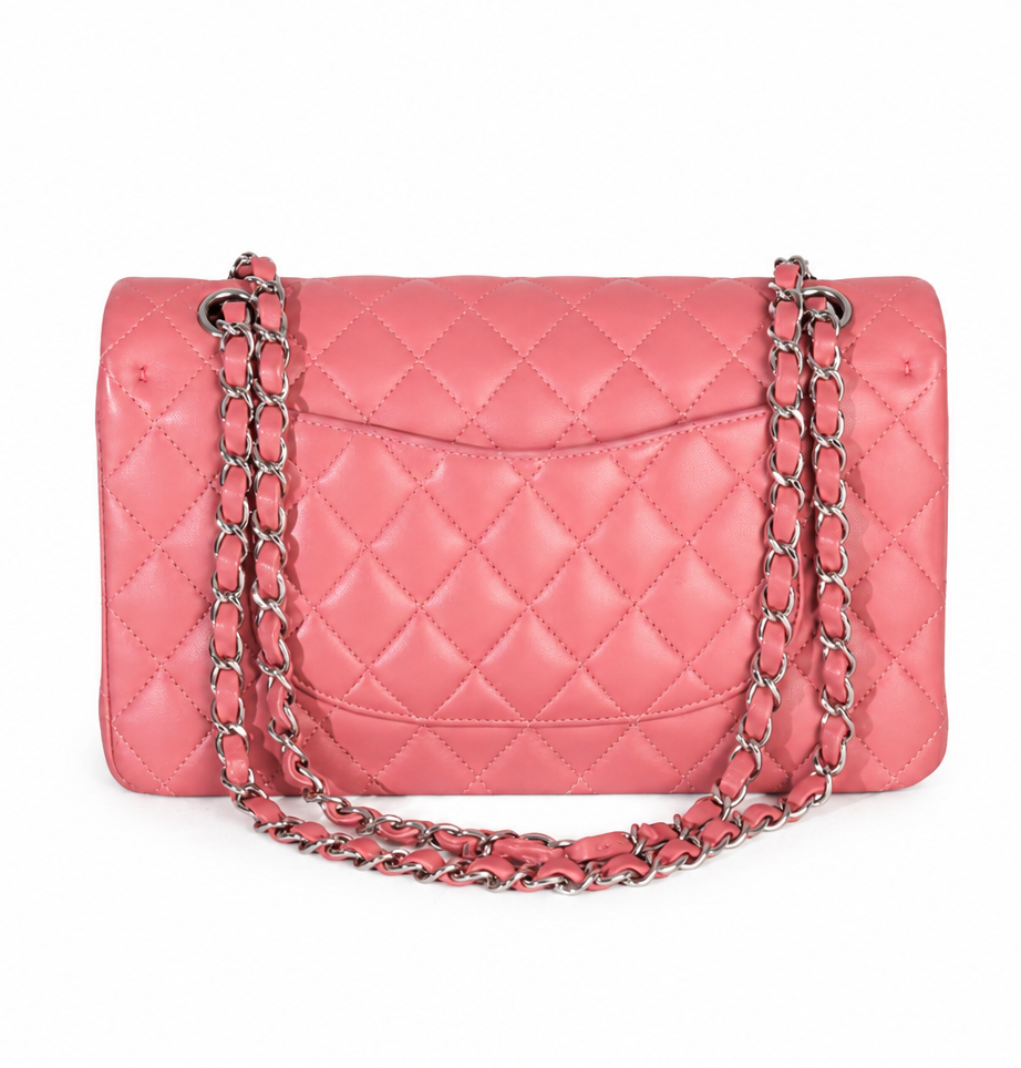 Pink Quilted Lambskin Medium Classic Double Flap Bag