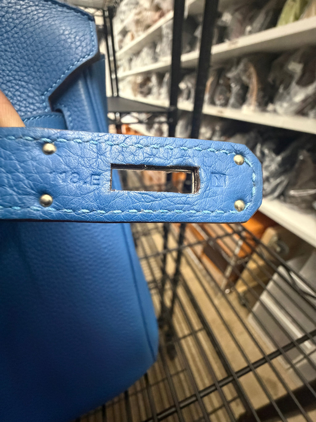 Bleu Zellige Togo Birkin 35 PHW