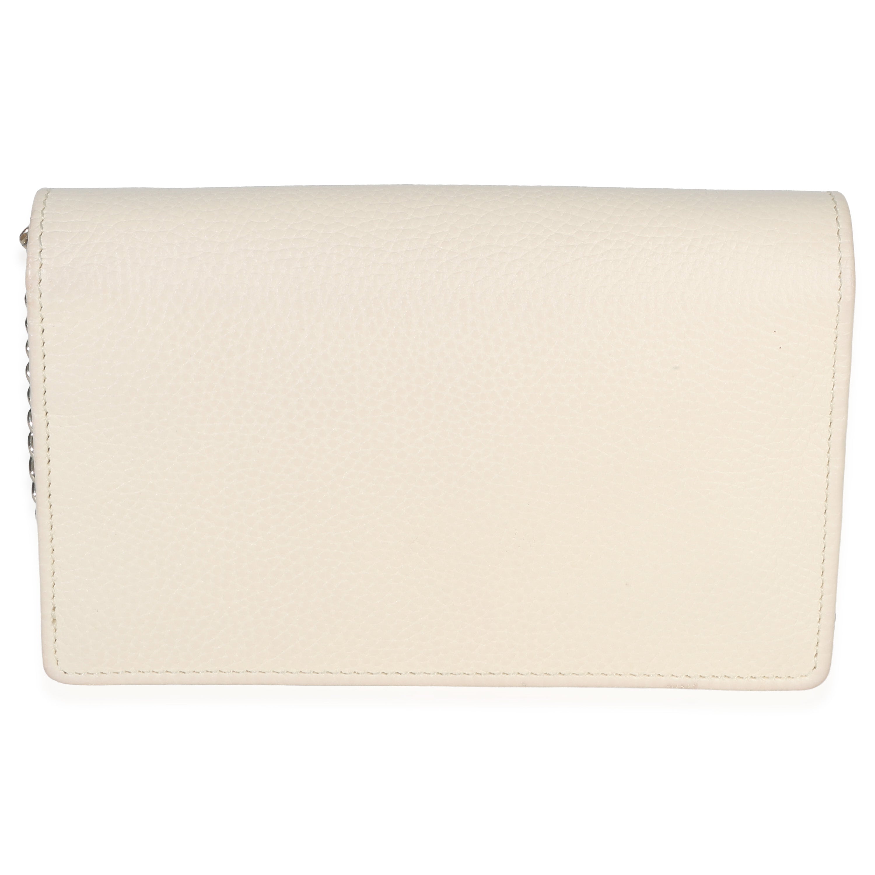 Cream Pebbled Calfskin Soho Wallet On Chain