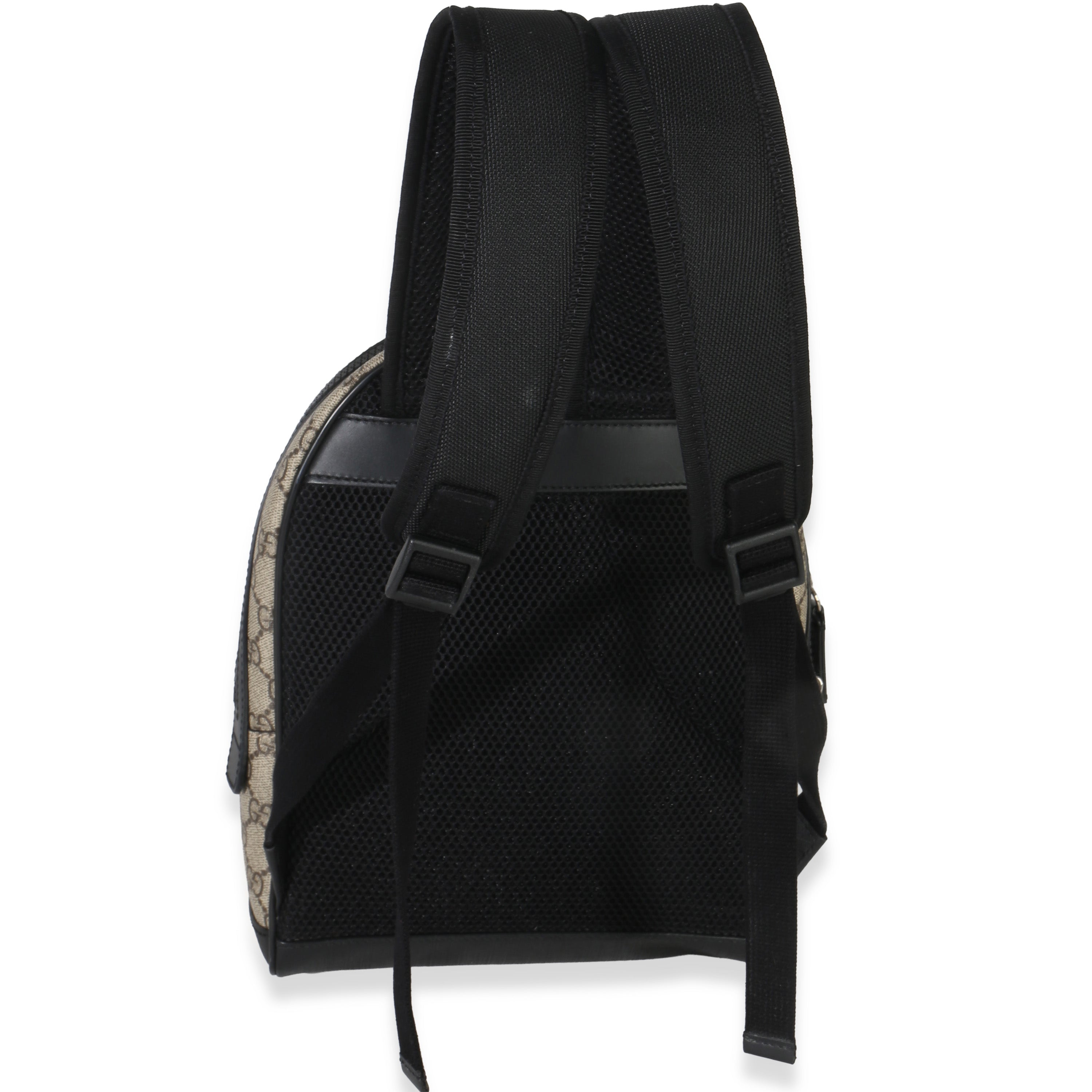 Black Beige GG Supreme Canvas Eden Small Backpack