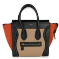 Beige Multicolor Drummed Calfskin Nubuck Nano Luggage Tote