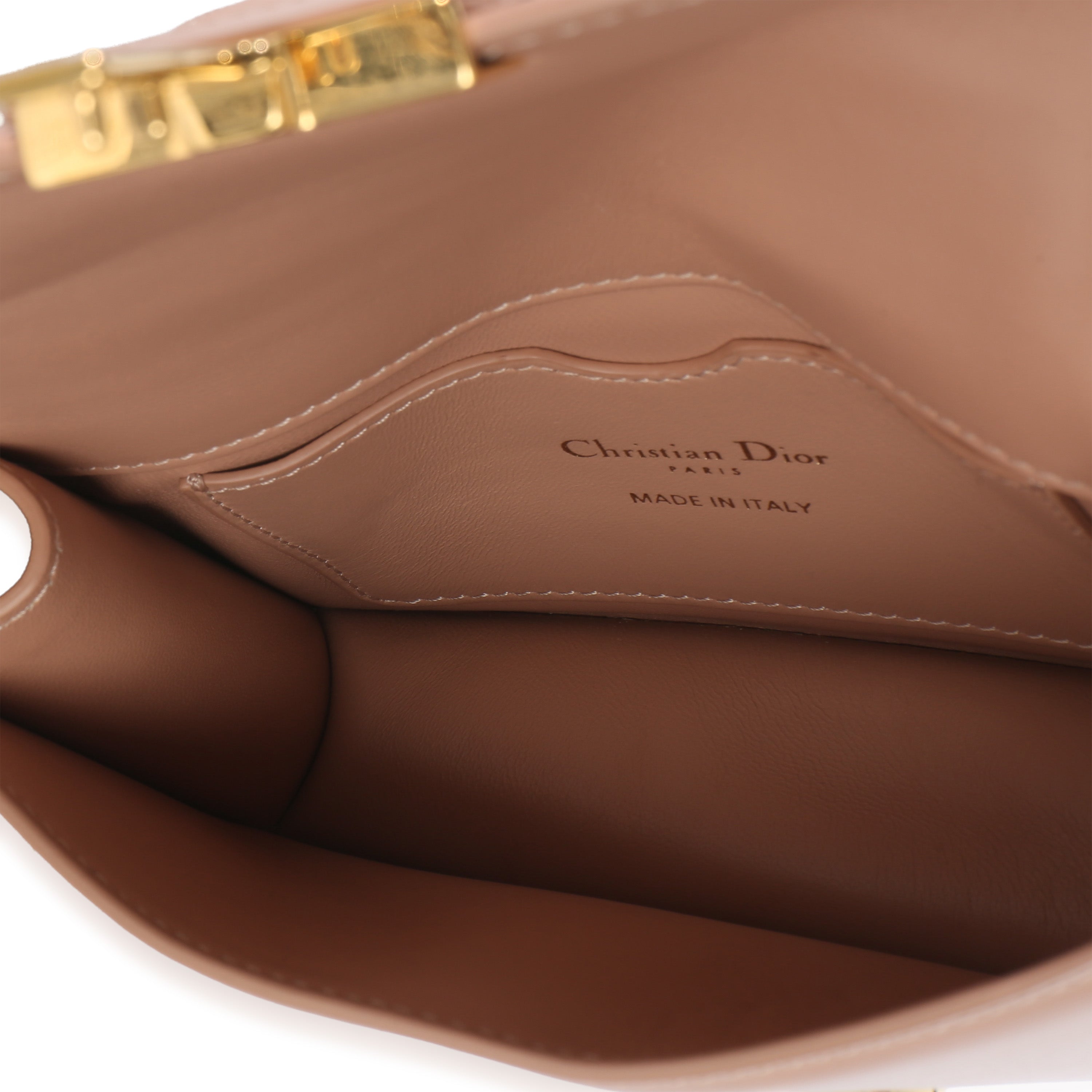 Light Pink Smooth Calfskin Micro 30 Montaigne Flap Bag