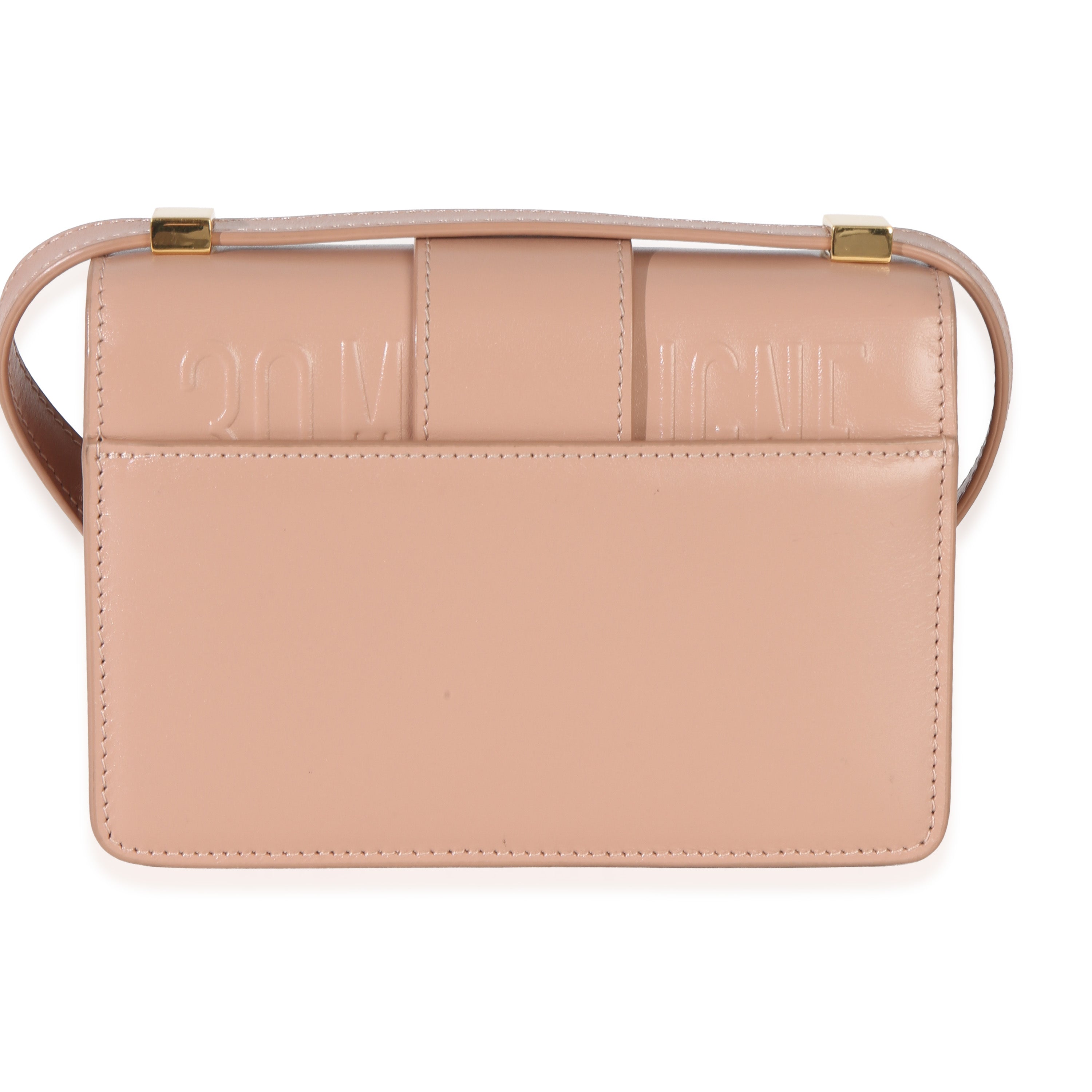 Light Pink Smooth Calfskin Micro 30 Montaigne Flap Bag