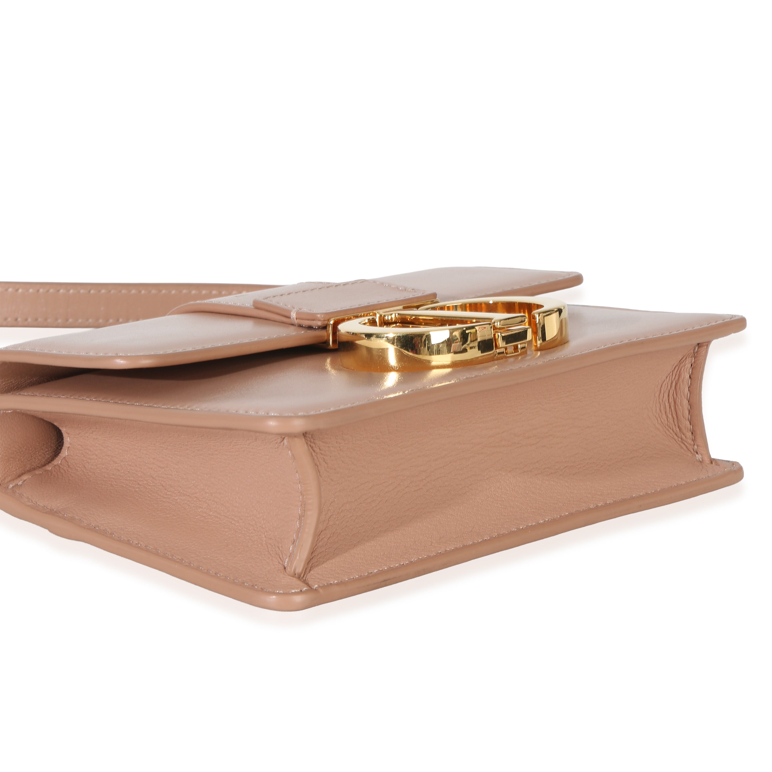 Light Pink Smooth Calfskin Micro 30 Montaigne Flap Bag