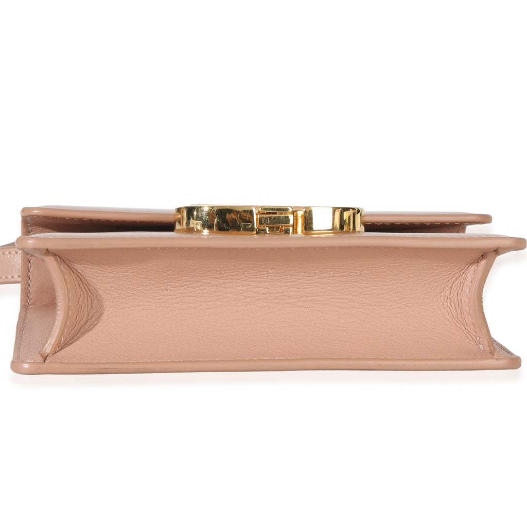 Light Pink Smooth Calfskin Micro 30 Montaigne Flap Bag