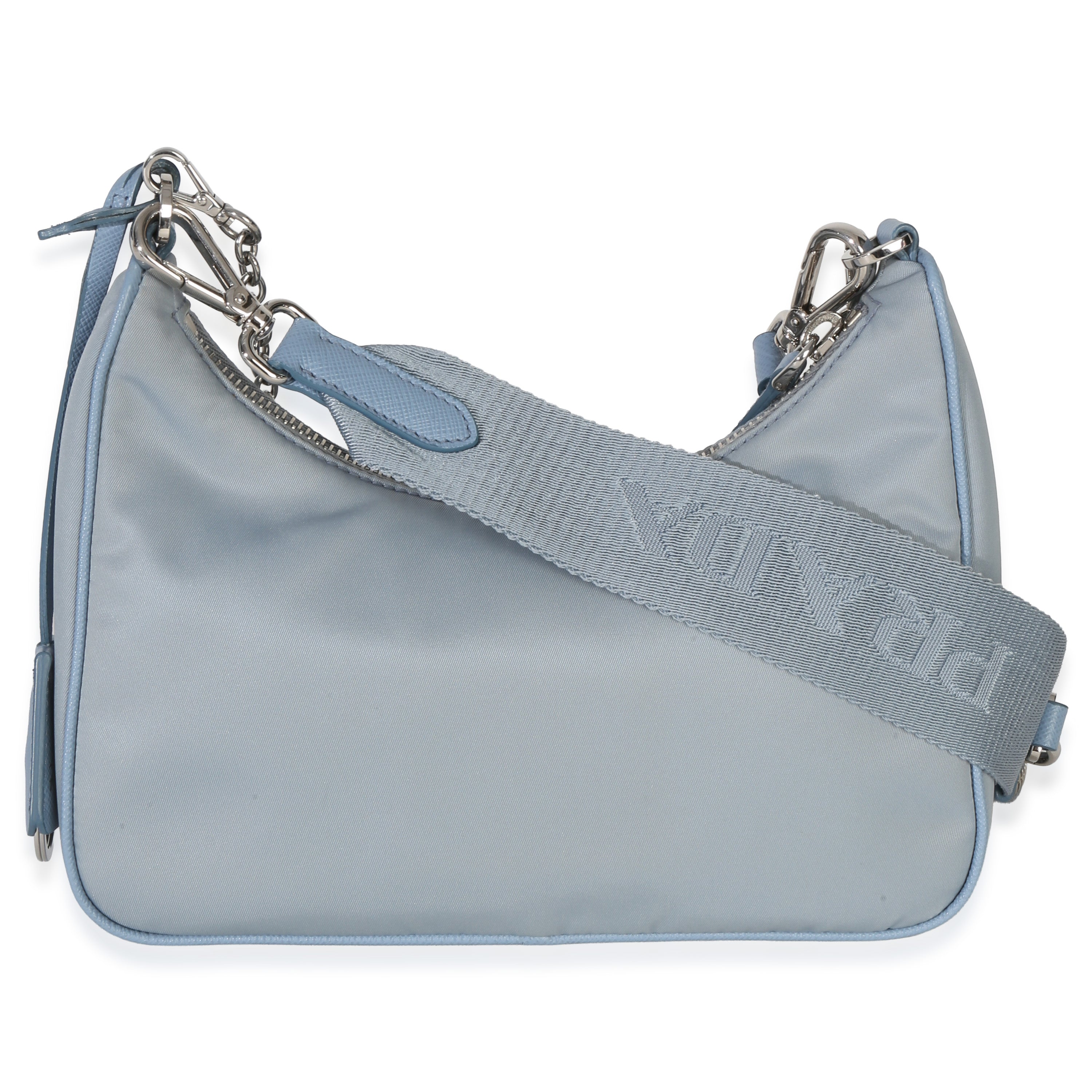 Blue Nylon Saffiano Leather Re-Edition 2005