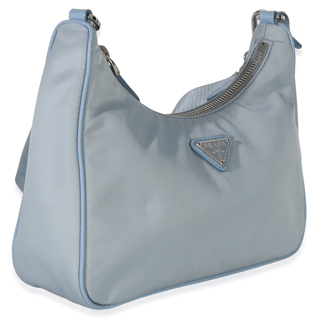 Blue Nylon Saffiano Leather Re-Edition 2005