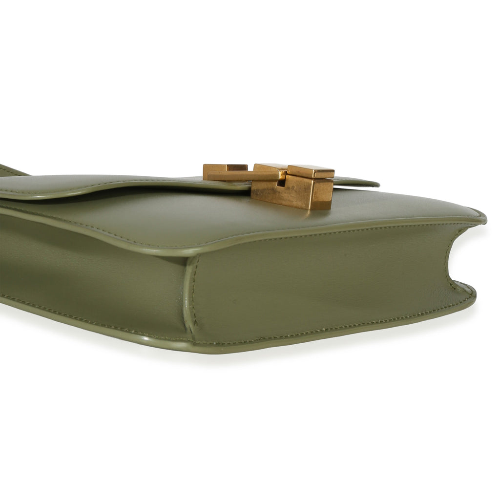 Light Green Smooth Calfskin Le Carre Satchel