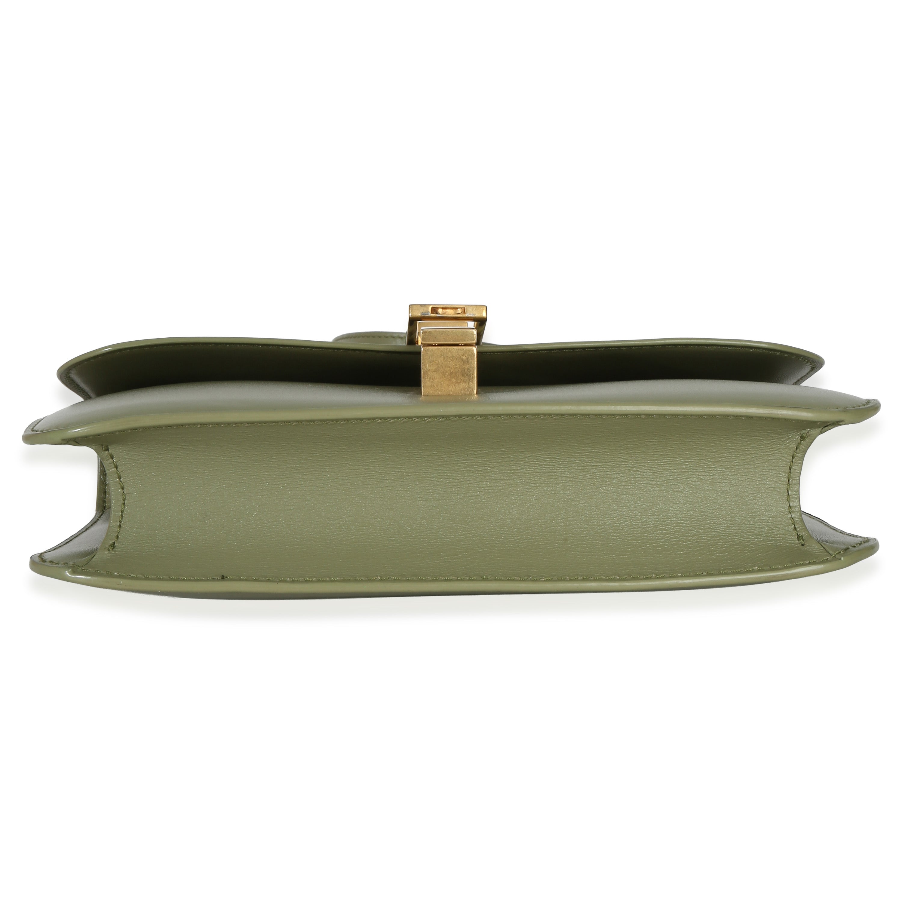 Light Green Smooth Calfskin Le Carre Satchel