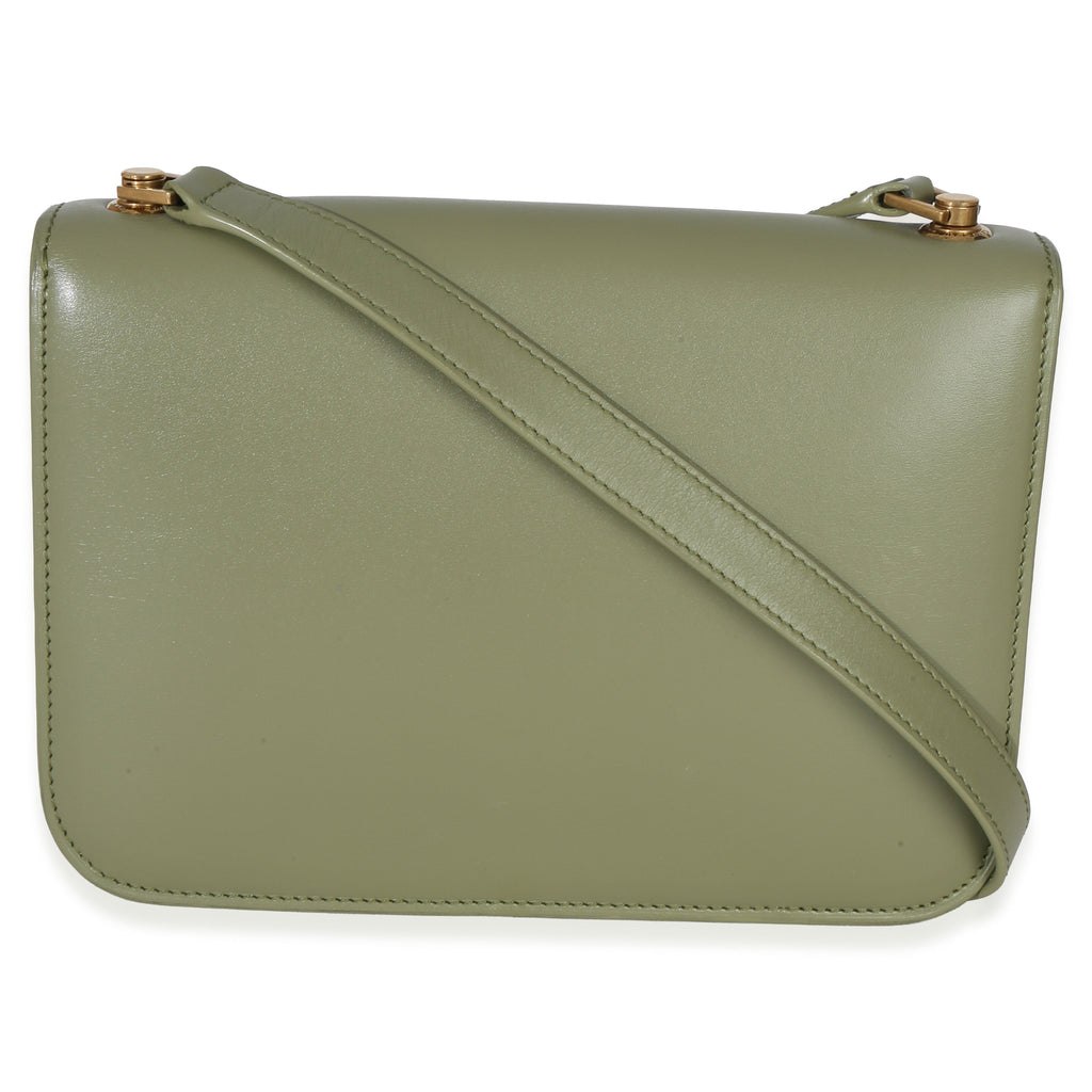 Light Green Smooth Calfskin Le Carre Satchel