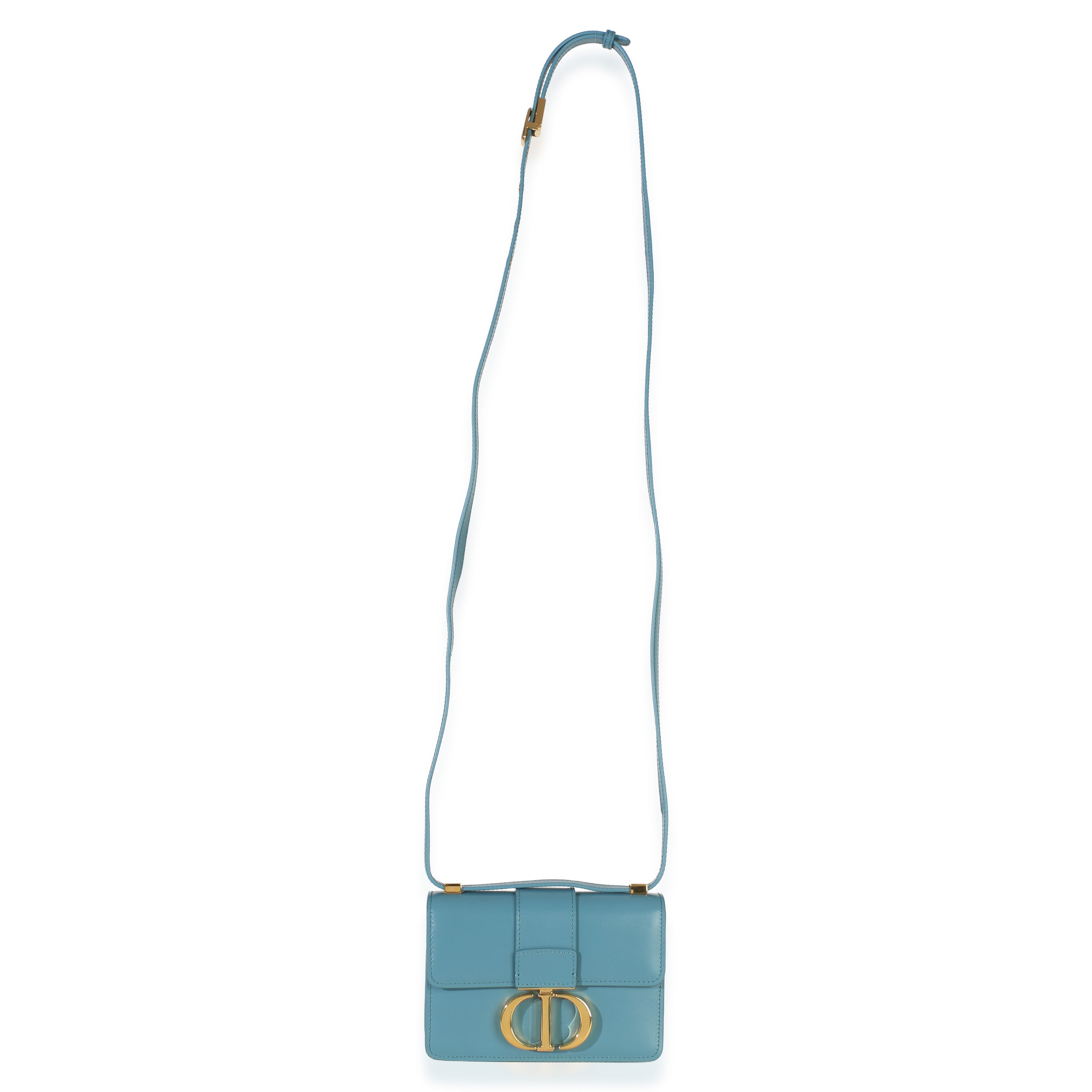 Blue Calfskin 30 Montaigne Micro Bag