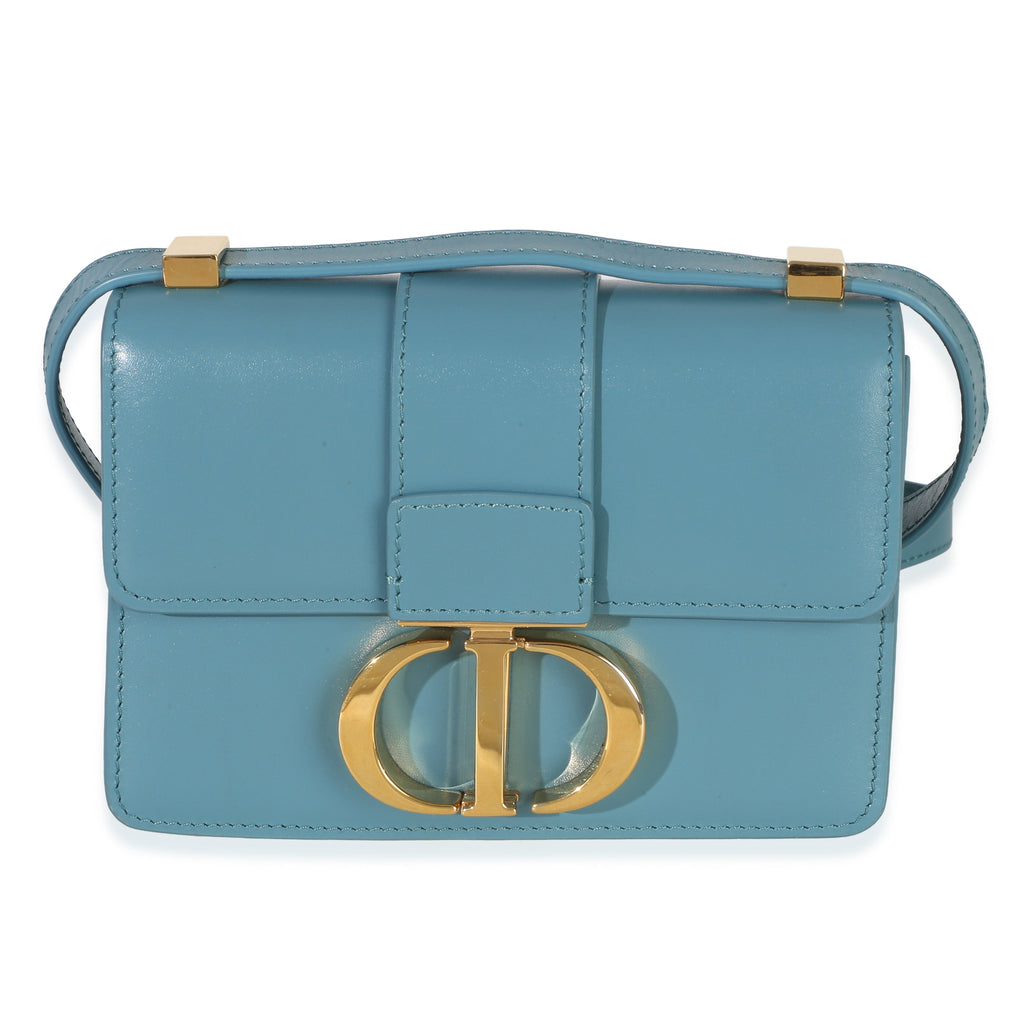 Blue Calfskin 30 Montaigne Micro Bag