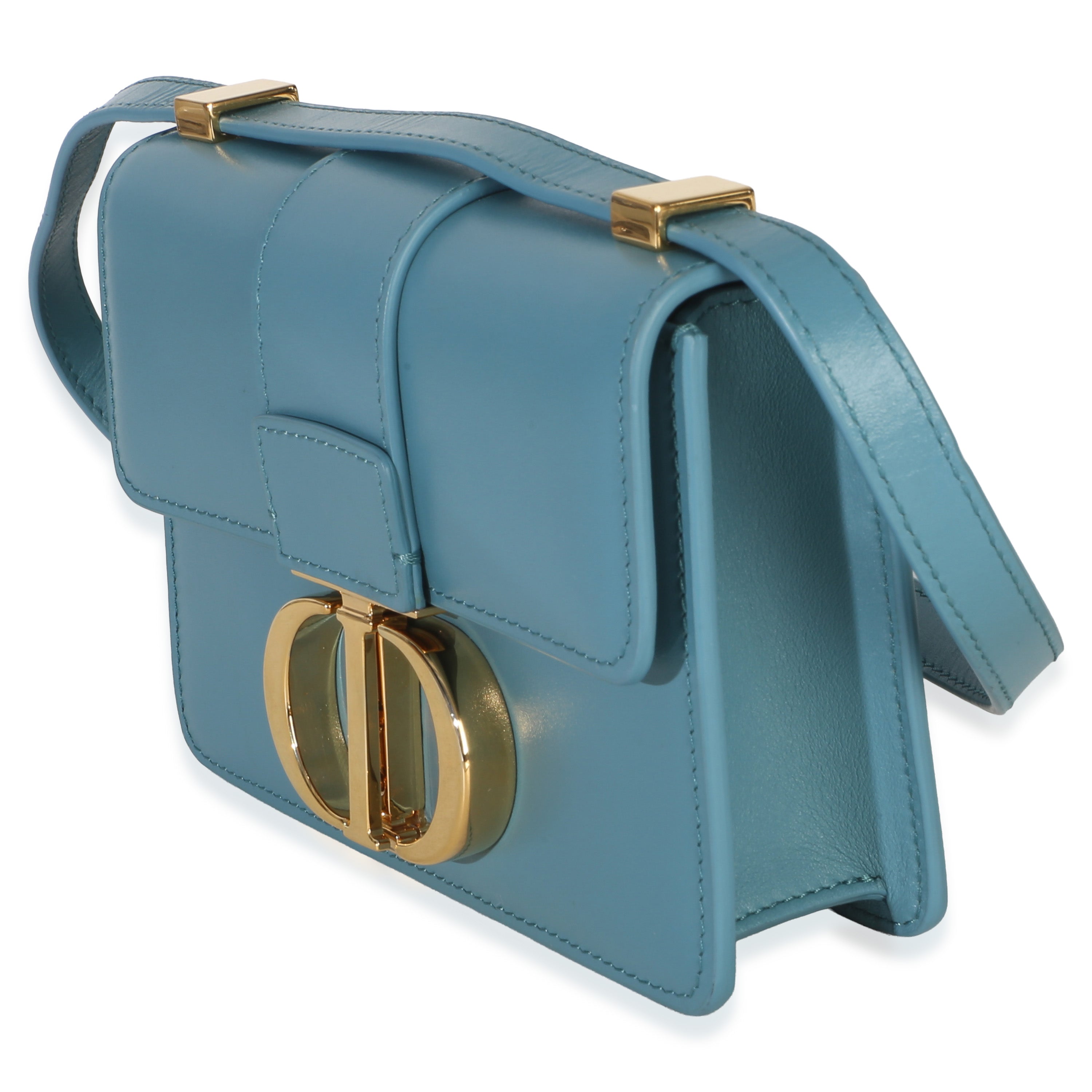 Blue Calfskin 30 Montaigne Micro Bag
