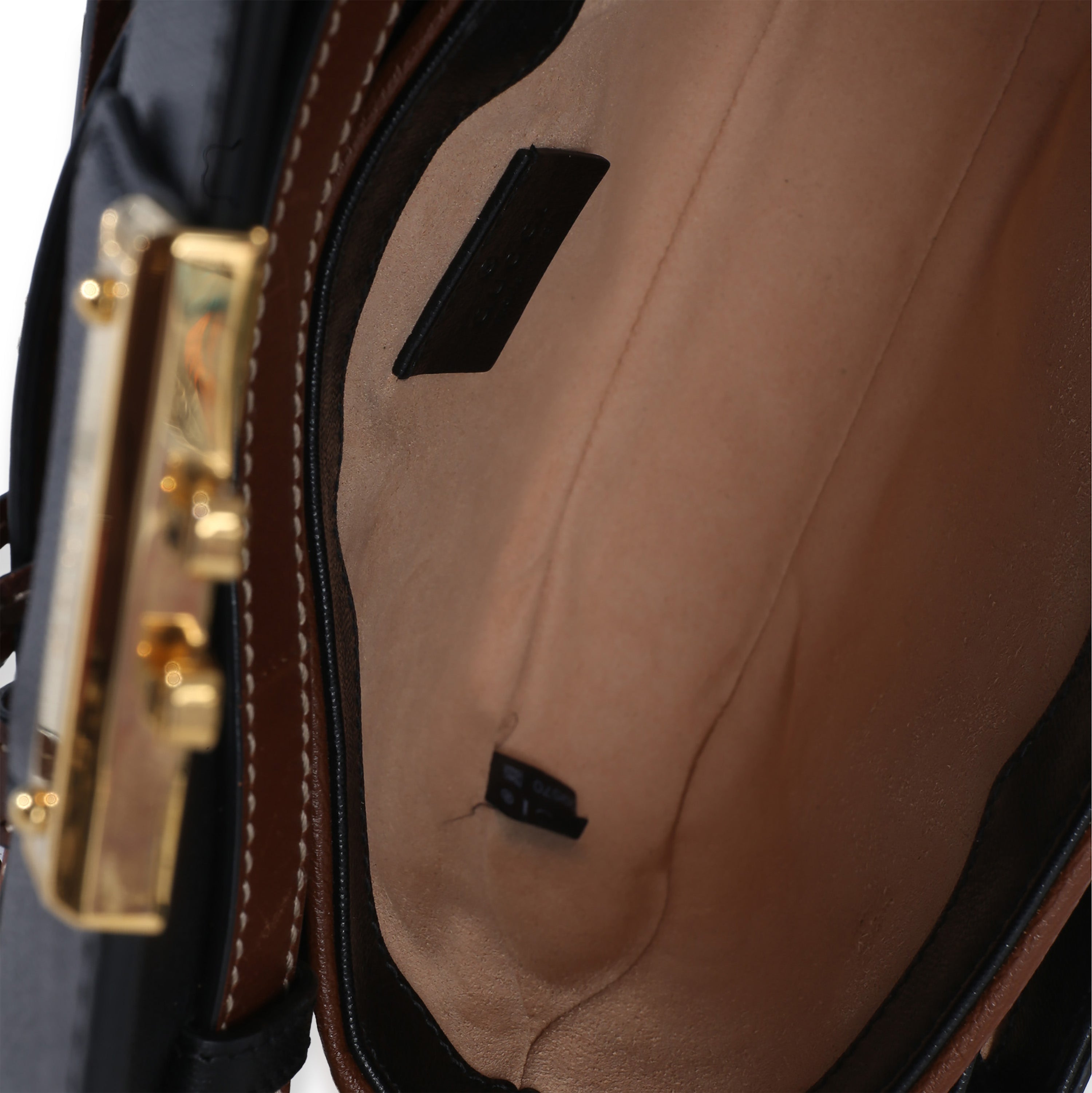 Black Ebony GG Supreme Monogram Calfskin New Sakai Mini Padlock Bag