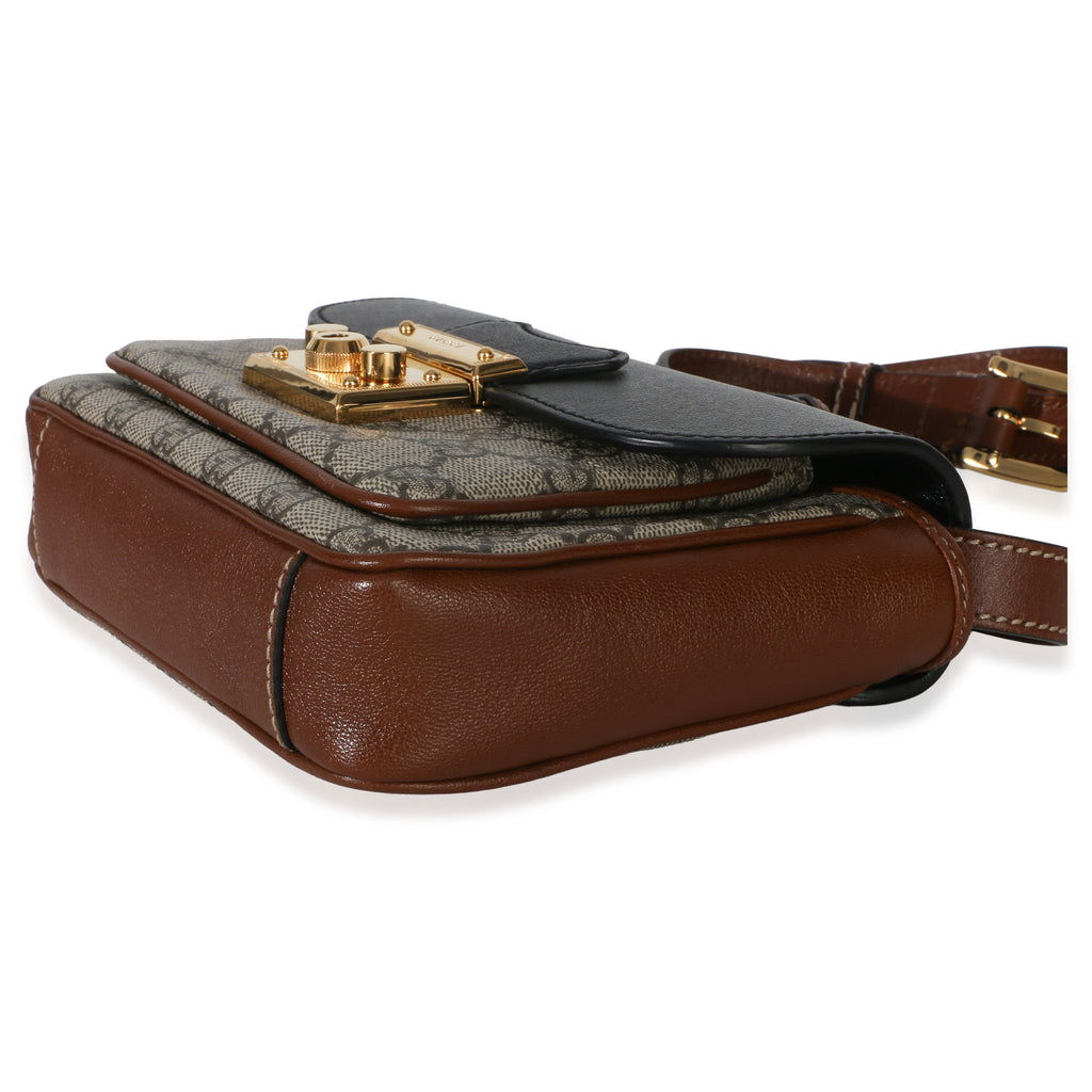 Black Ebony GG Supreme Monogram Calfskin New Sakai Mini Padlock Bag