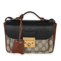 Black Ebony GG Supreme Monogram Calfskin New Sakai Mini Padlock Bag
