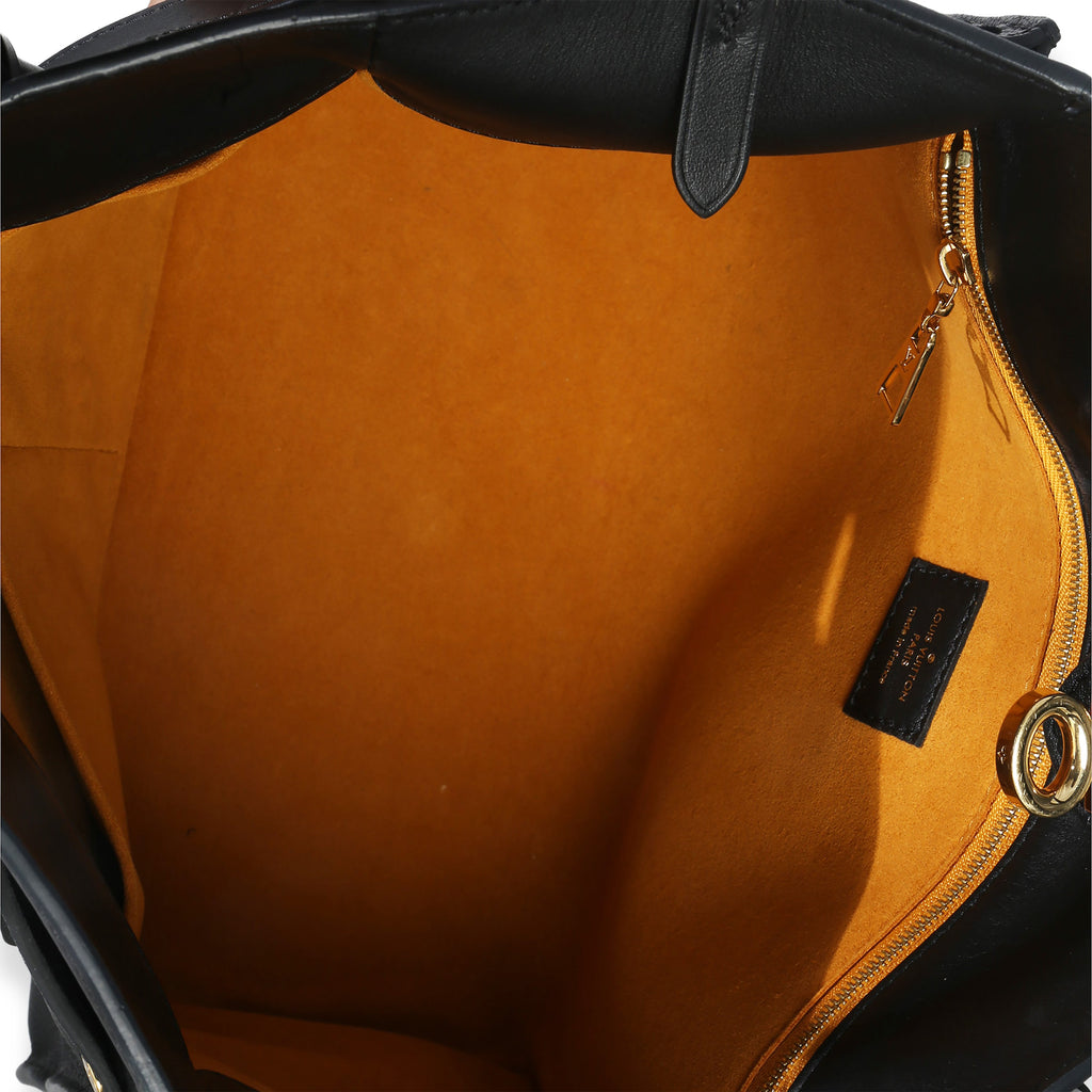 Black Calfskin Monogram Tufting On My Side MM