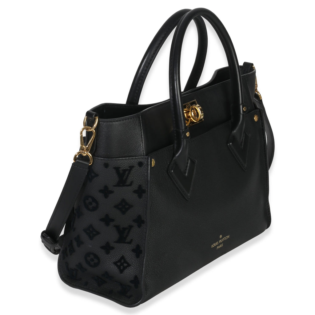 Black Calfskin Monogram Tufting On My Side MM