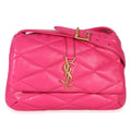 Pink Diamond Quilted Lambskin Le 5 a 7 Shoulder Flap Bag